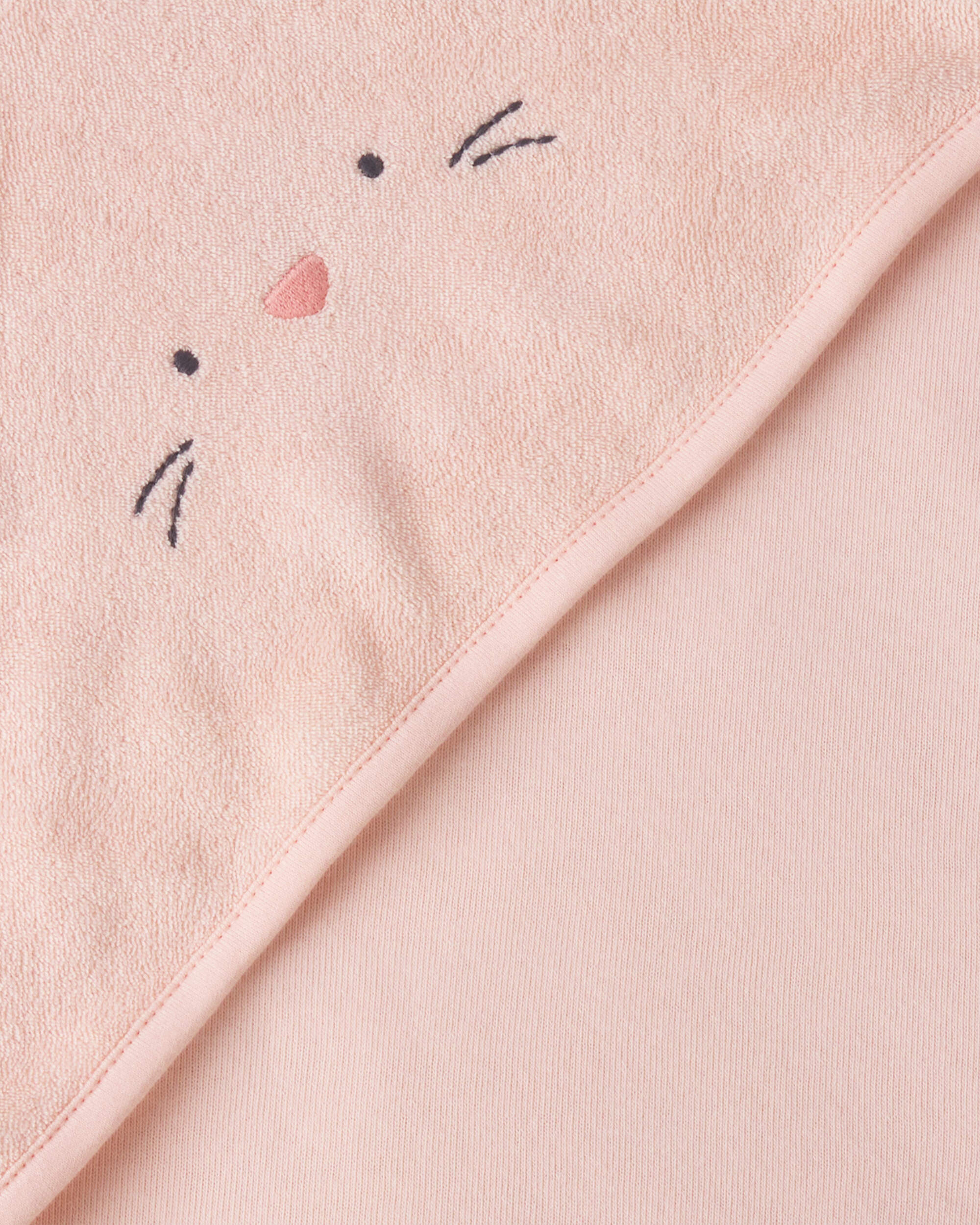 Baby Girl 2-Pack Bunny Terry Towels - Pink