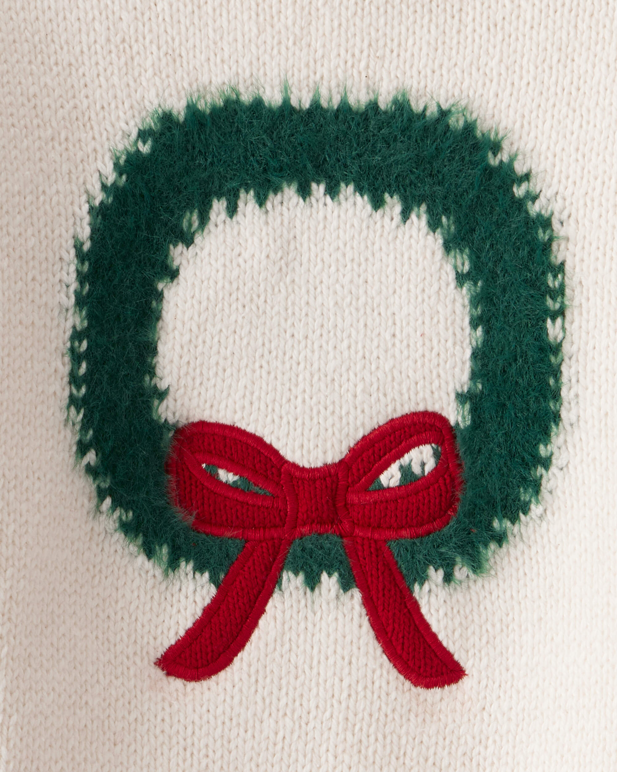 Baby Girl 2-Piece Wreath Long-Sleeve Sweater & Pant Set - White/Red