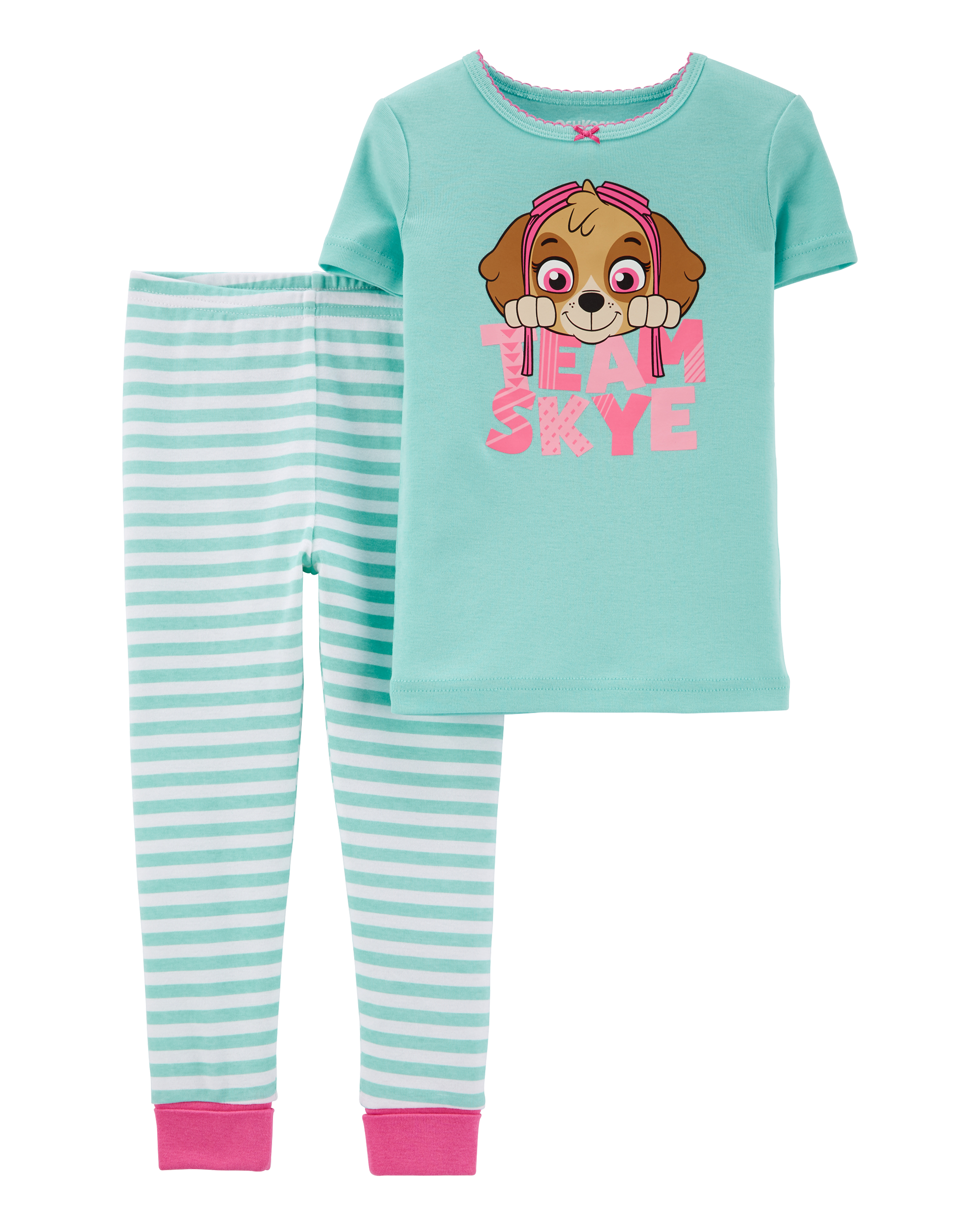 Pyjama Paw Patrol Lot De 2 - Fille - Coton Élastique - Manches Longues & Courtes