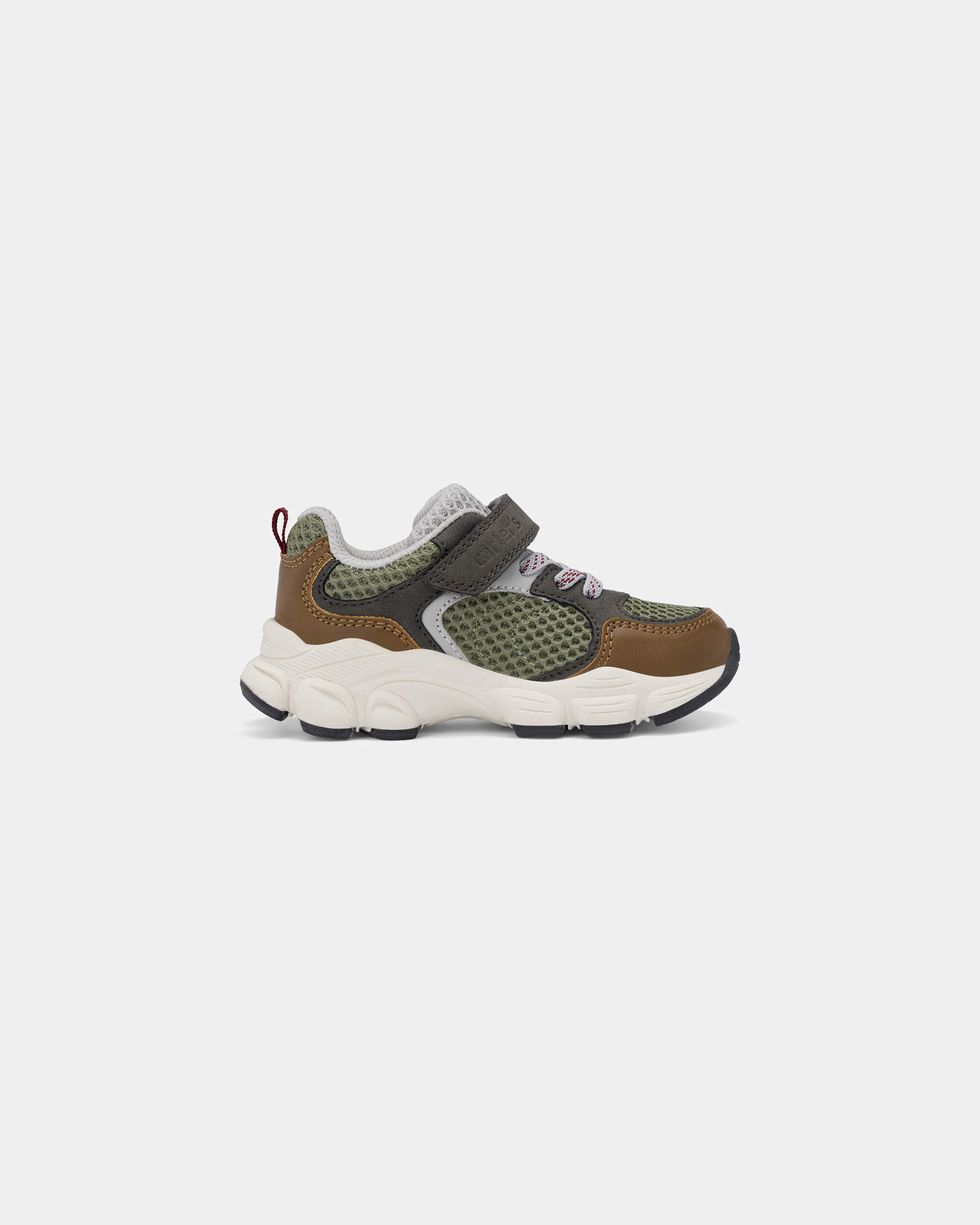 Toddler Boy Athletic Light-up Shoe - Green/Brown