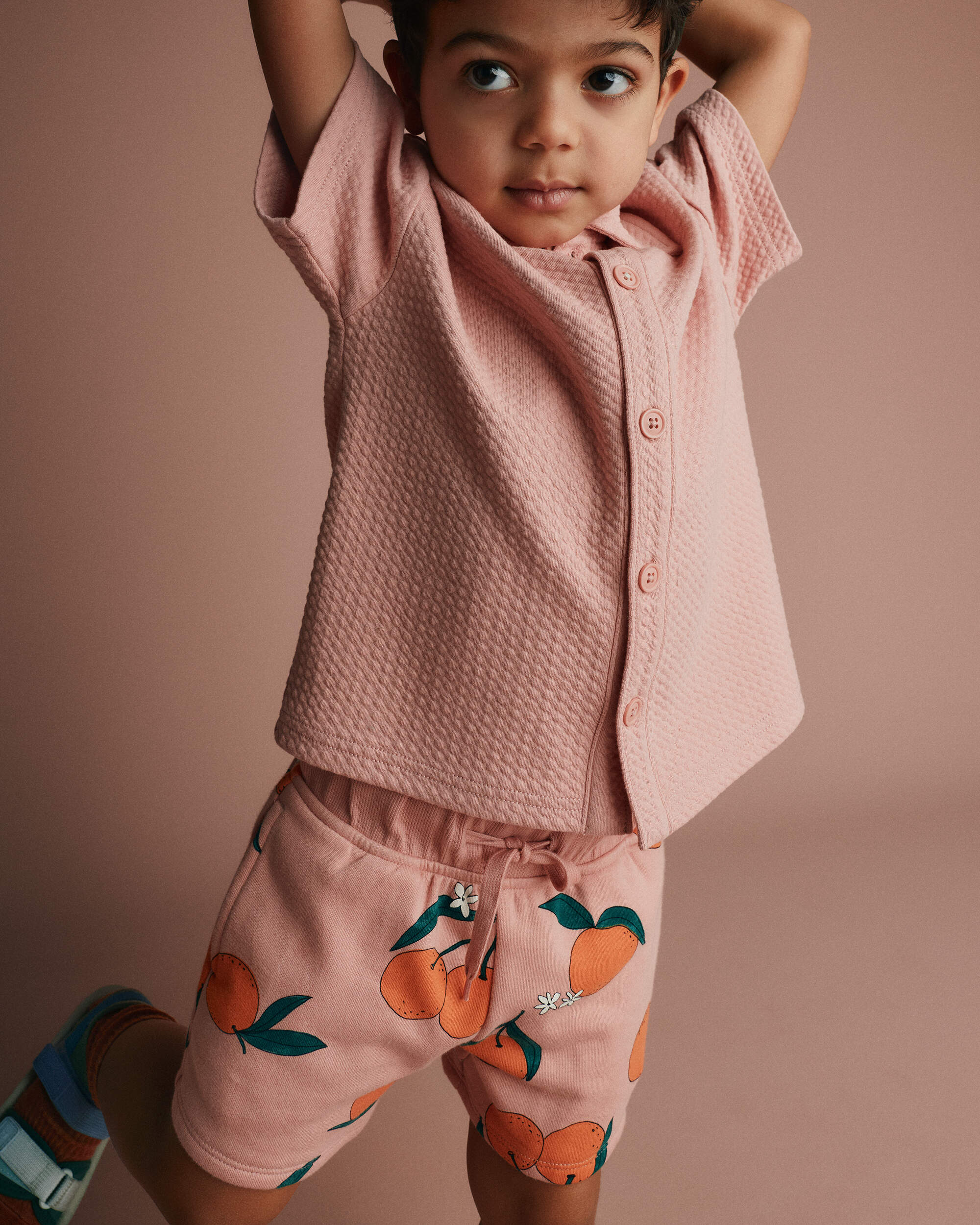 Toddler City Park™ Short Clementine Grove Print - Peach