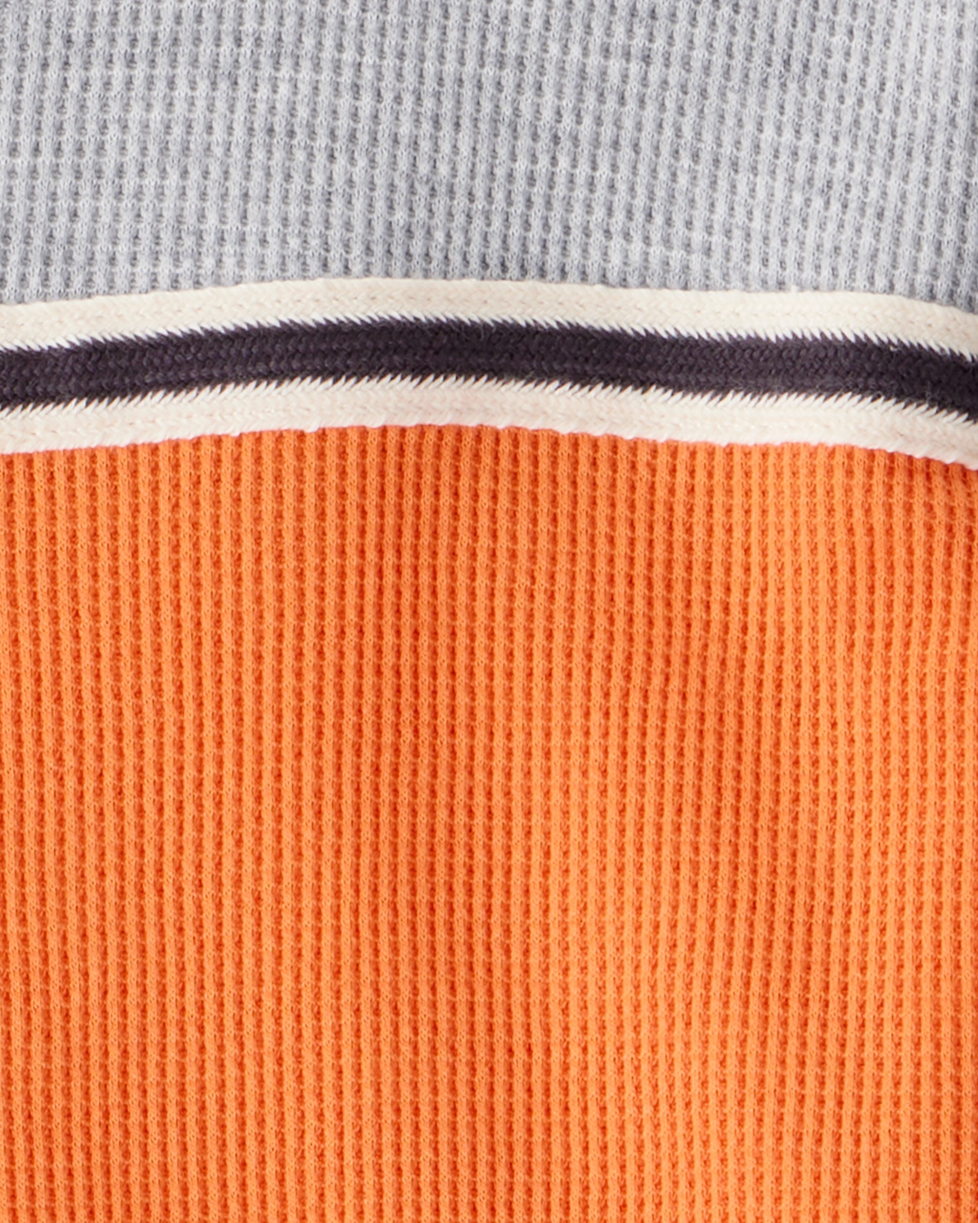 Boys Colourblock Thermal Long-Sleeve Tee - Orange/Grey