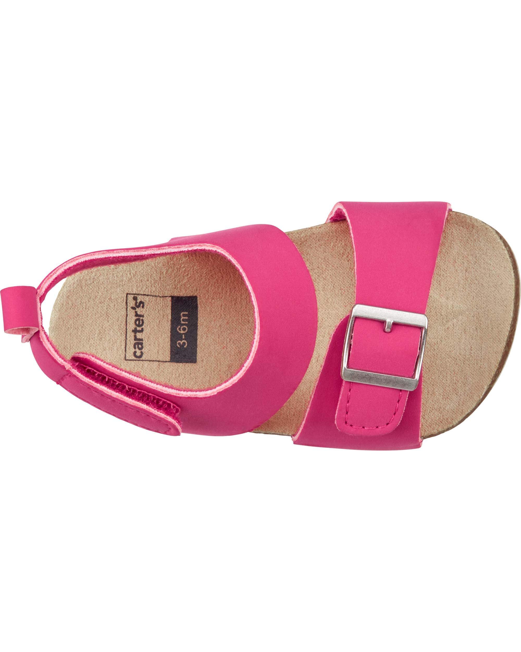 Pink Baby Buckle Faux Cork Sandals Carter s Oshkosh Canada