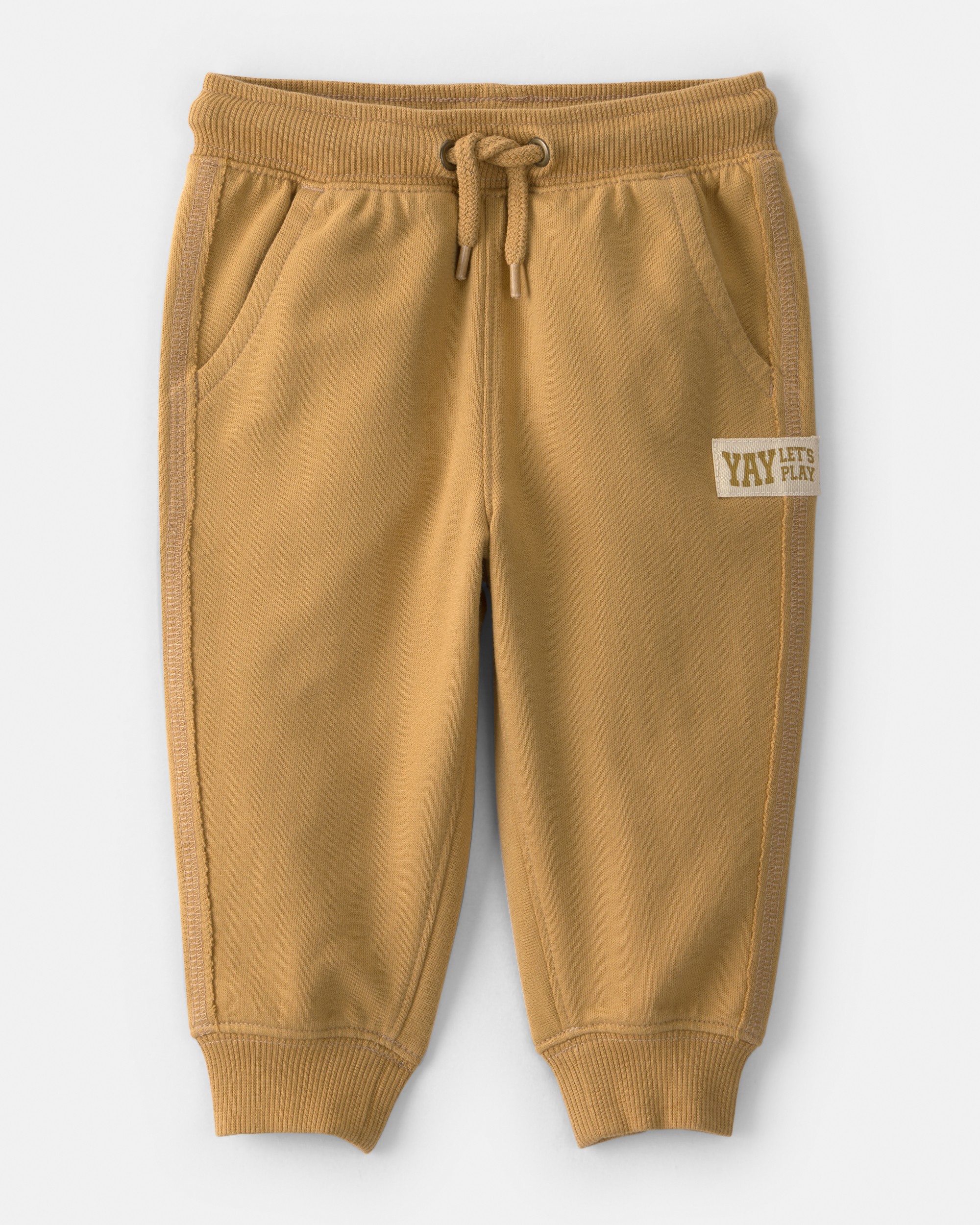 Baby Boy French Terry Joggers - Brown