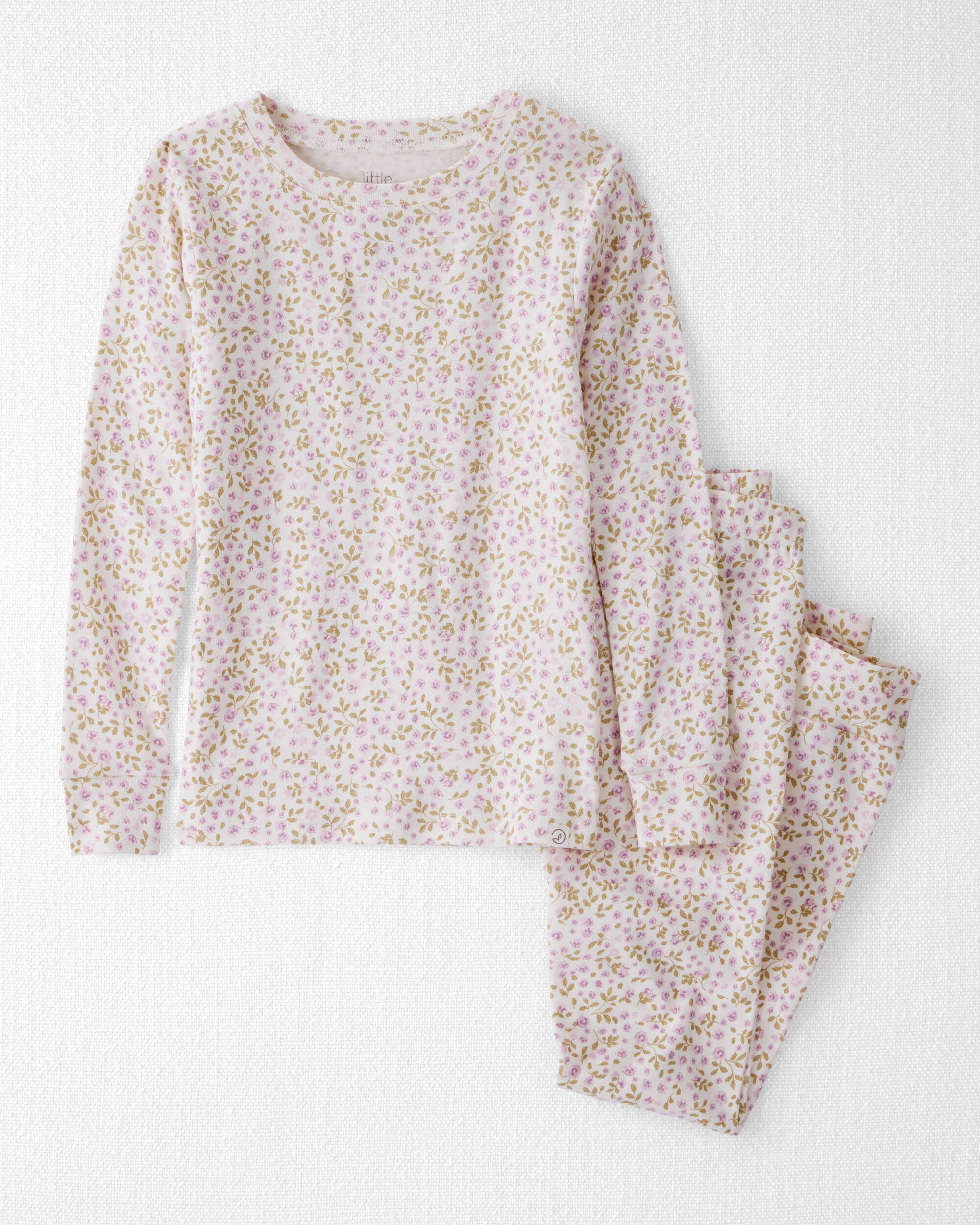 Girls Organic Cotton Pyjamas Enchanted Floral Print