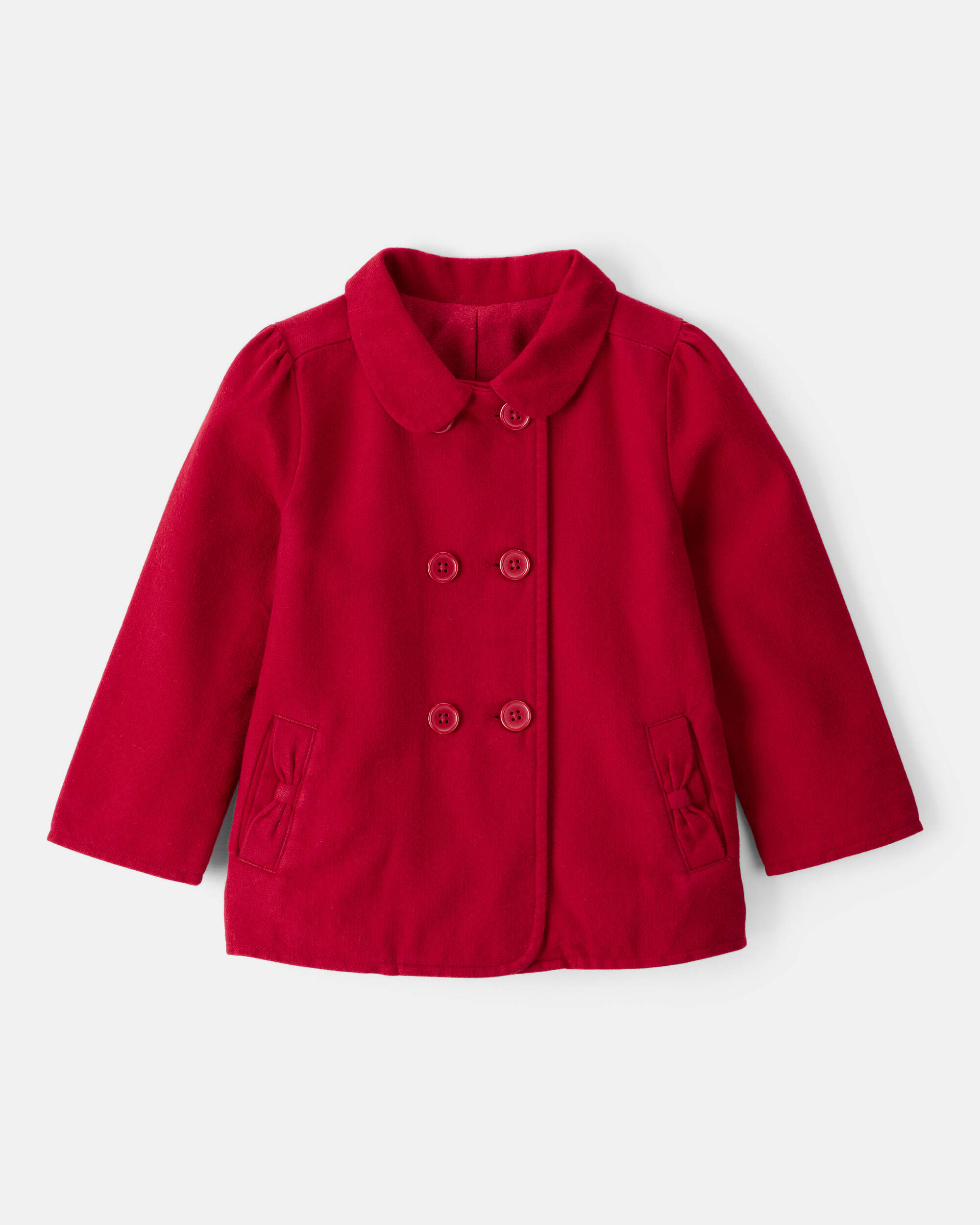 Toddler Girl Long-Sleeve Fashion Peacoat - Red