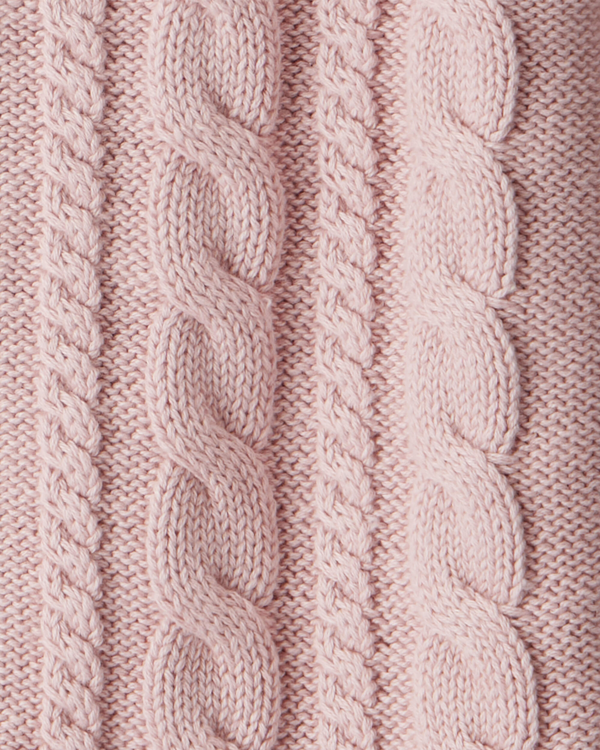 Toddler Girl Organic Cotton Cable Knit Cardigan