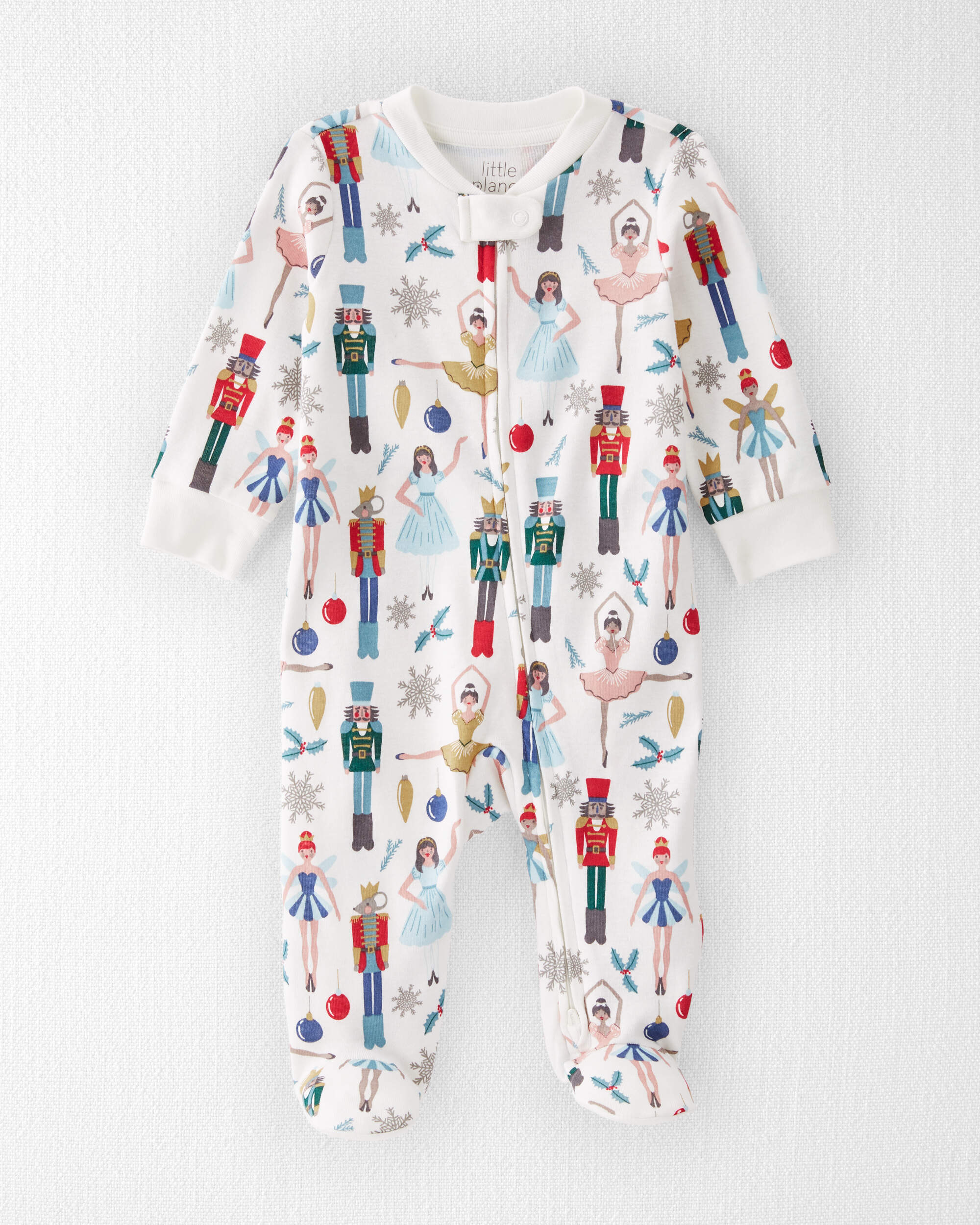 Baby Organic Cotton Holiday Nutcracker Sleep & Play pyjamas