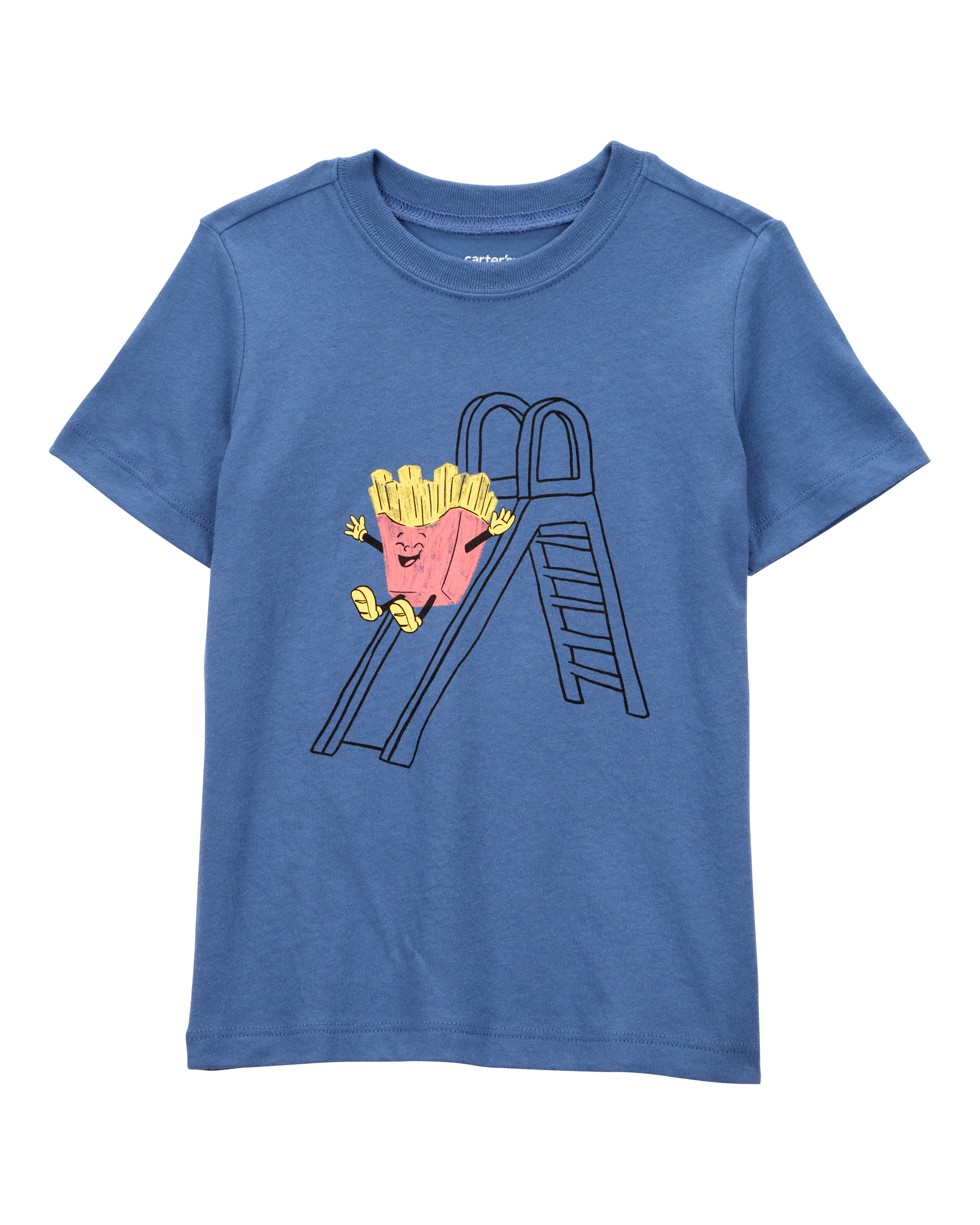 Toddler French Fries Short-Sleeve Graphic Tee - Navy