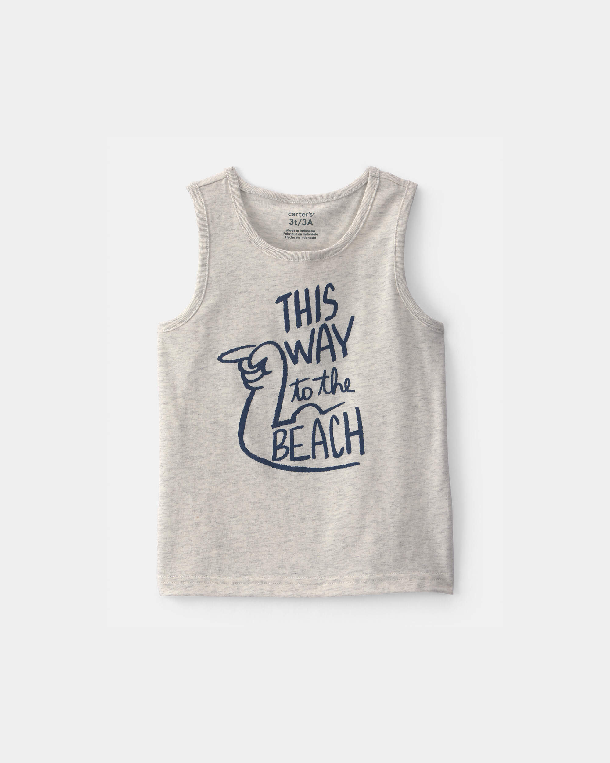 Baby Boy Beach Graphic Tank - Grey