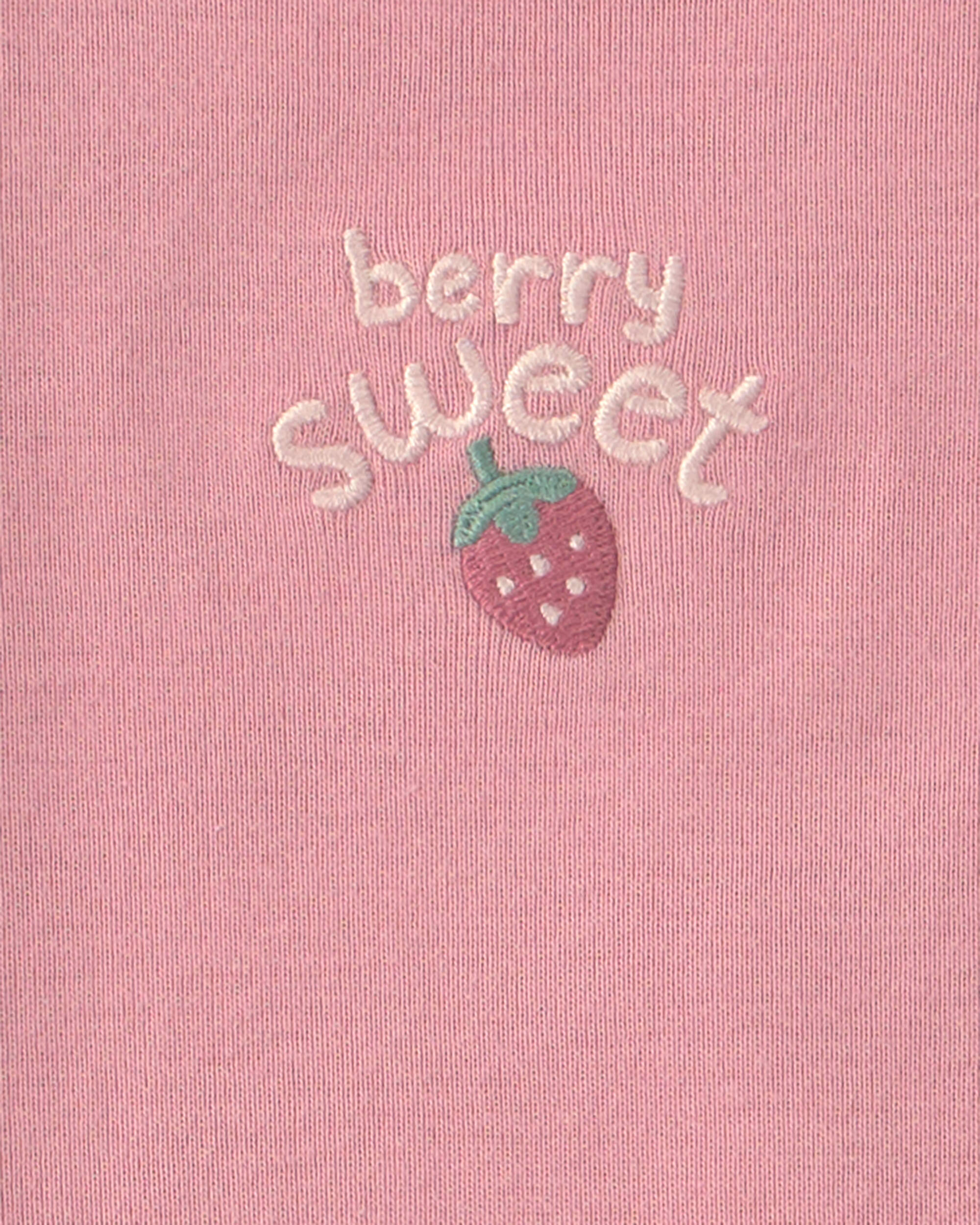 Baby Girl 3-Piece Strawberry Bodysuit & Pant Set - Pink