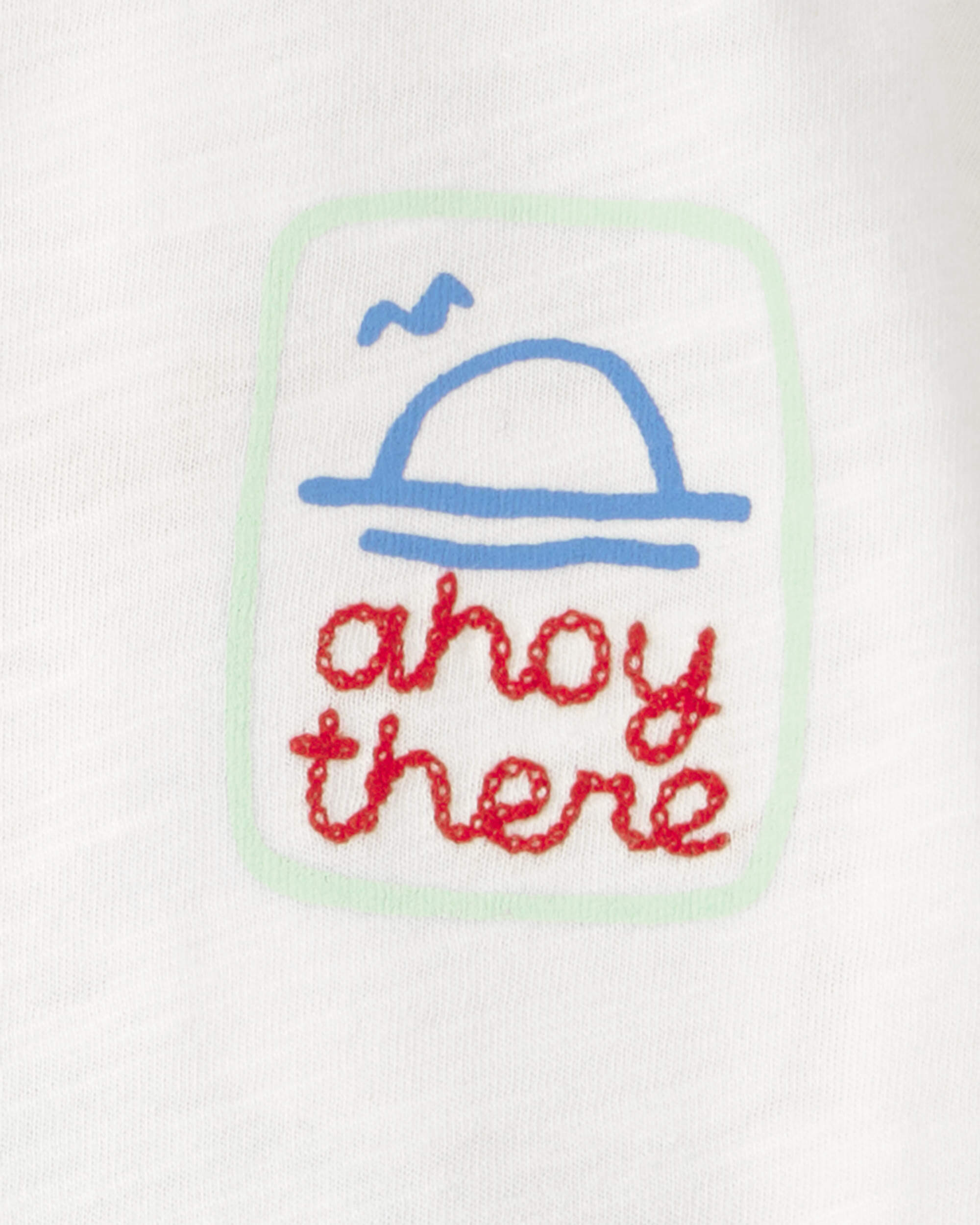 Baby 'Ahoy There' Graphic Tee - White