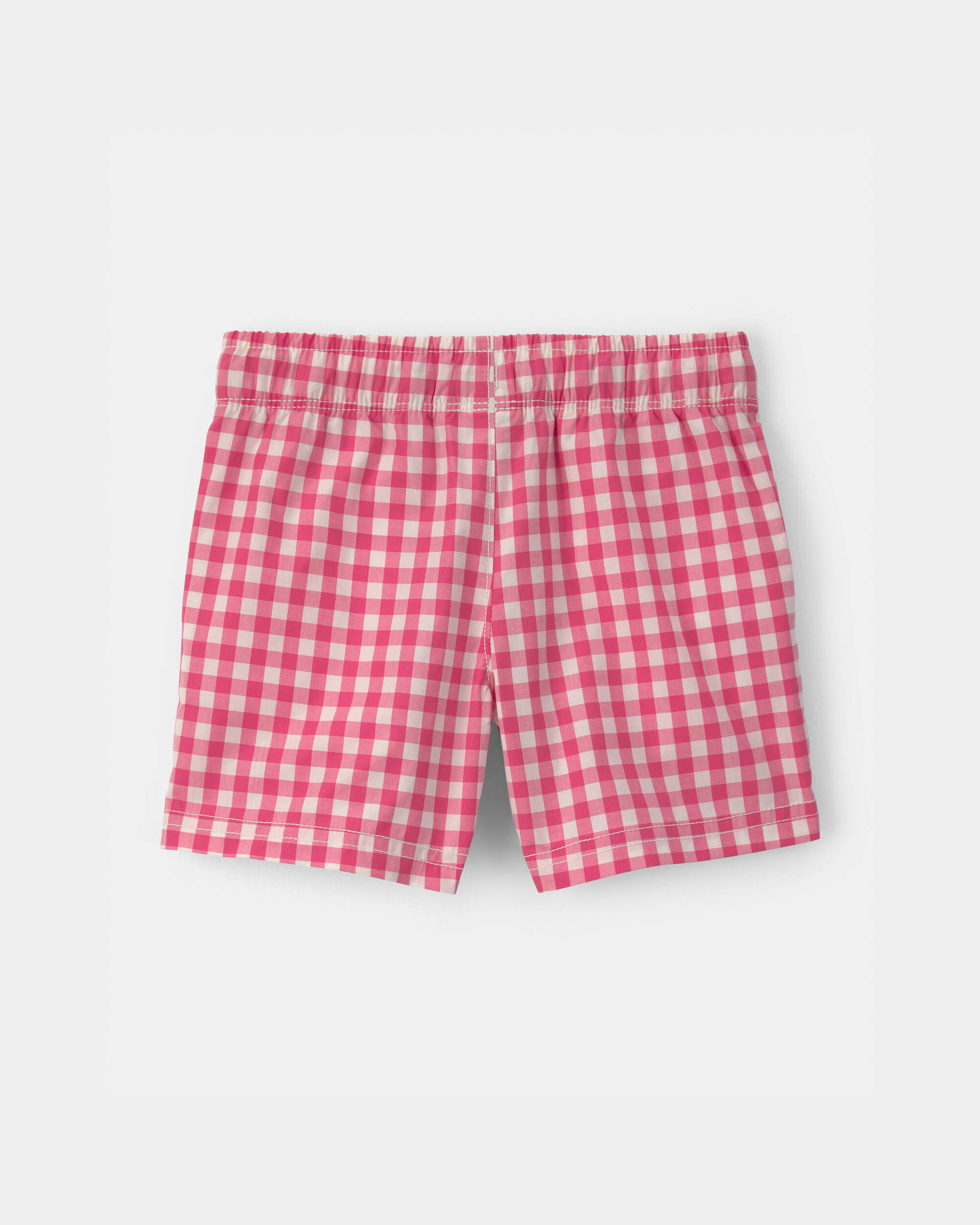 Toddler Boy Gingham Poplin Shorts - Red