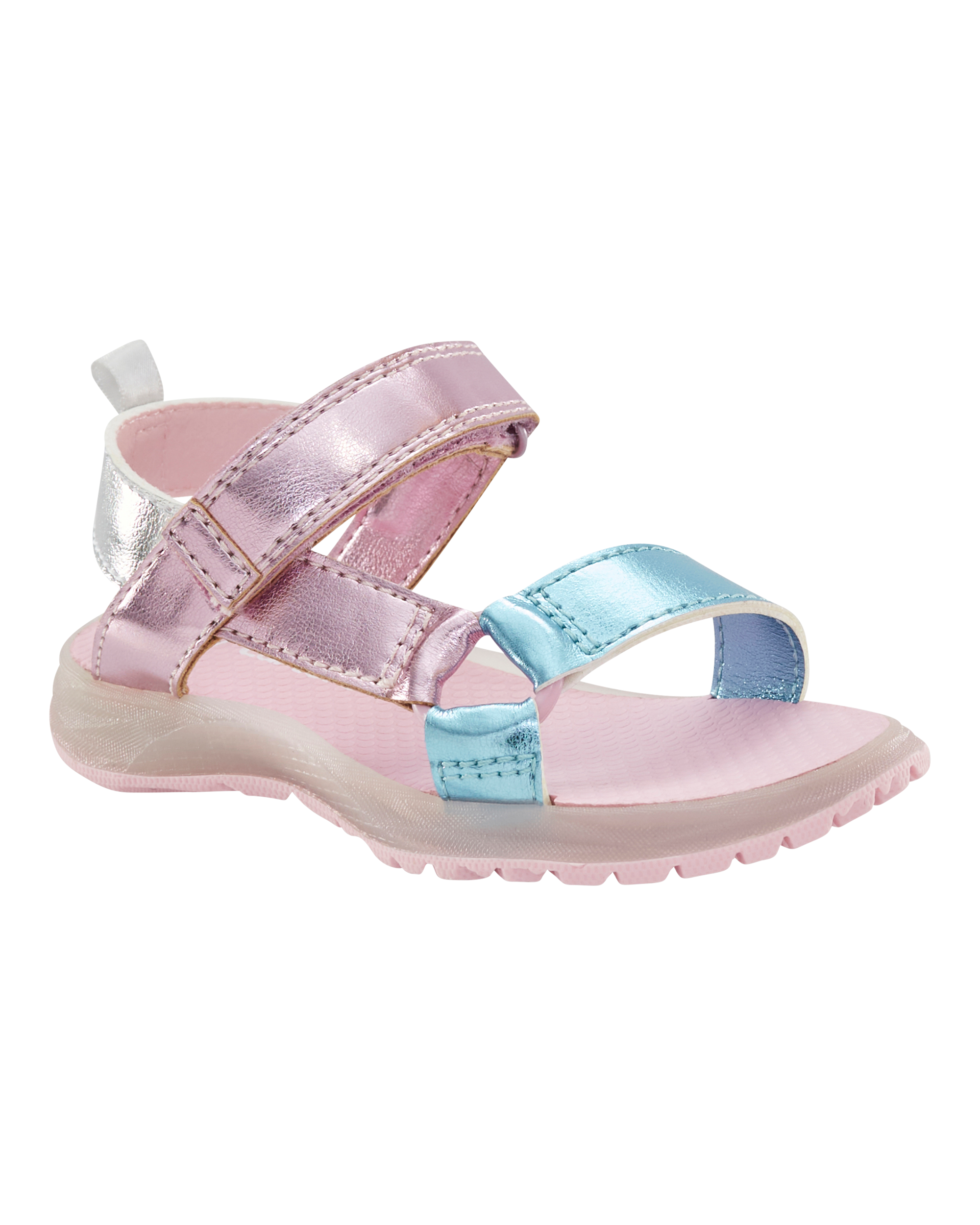 Toddler Light Up Metallic Sandals - Pink/Blue