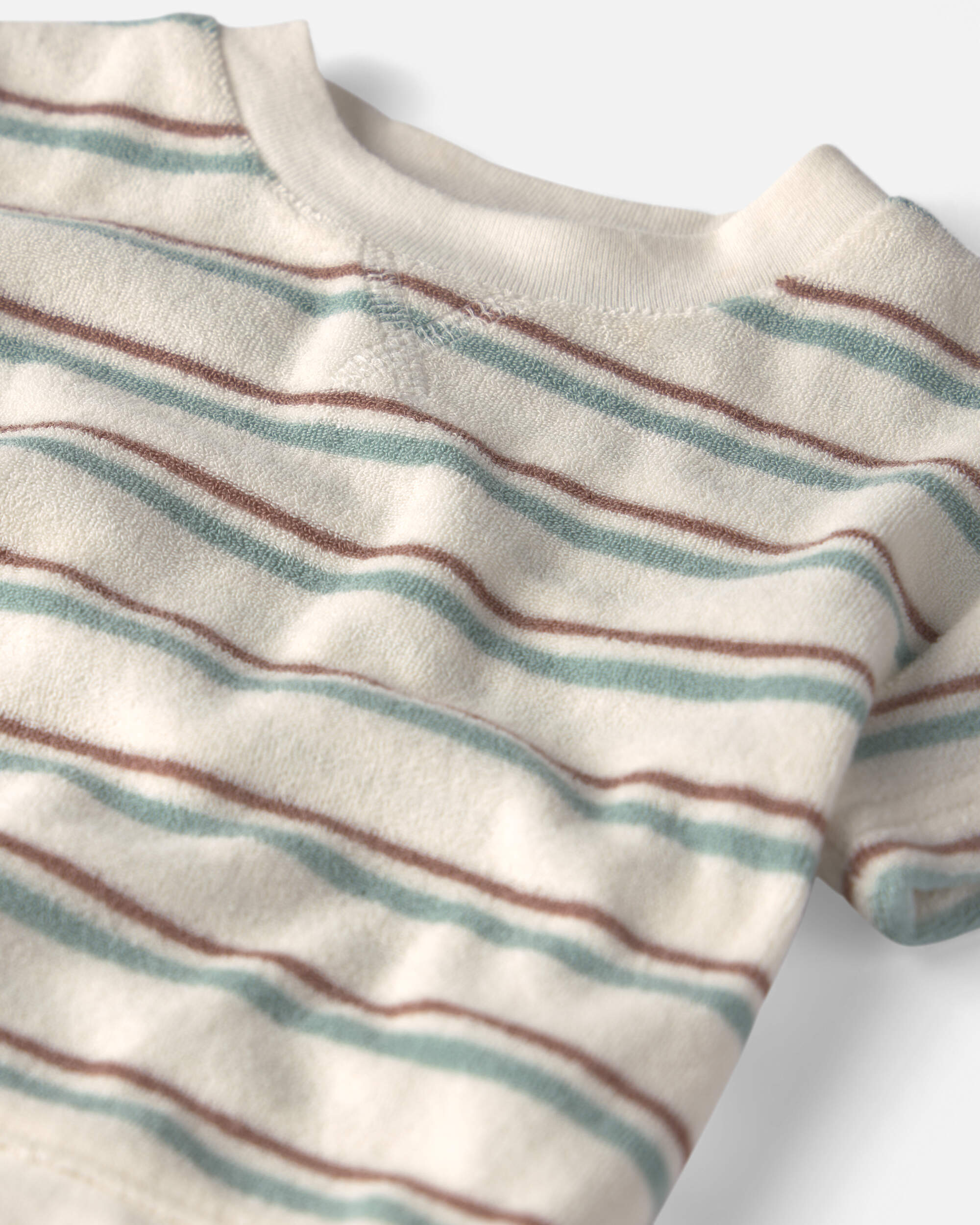 Baby 2-Piece Terry  Top & Short Set Made with Organic Cotton Stripes