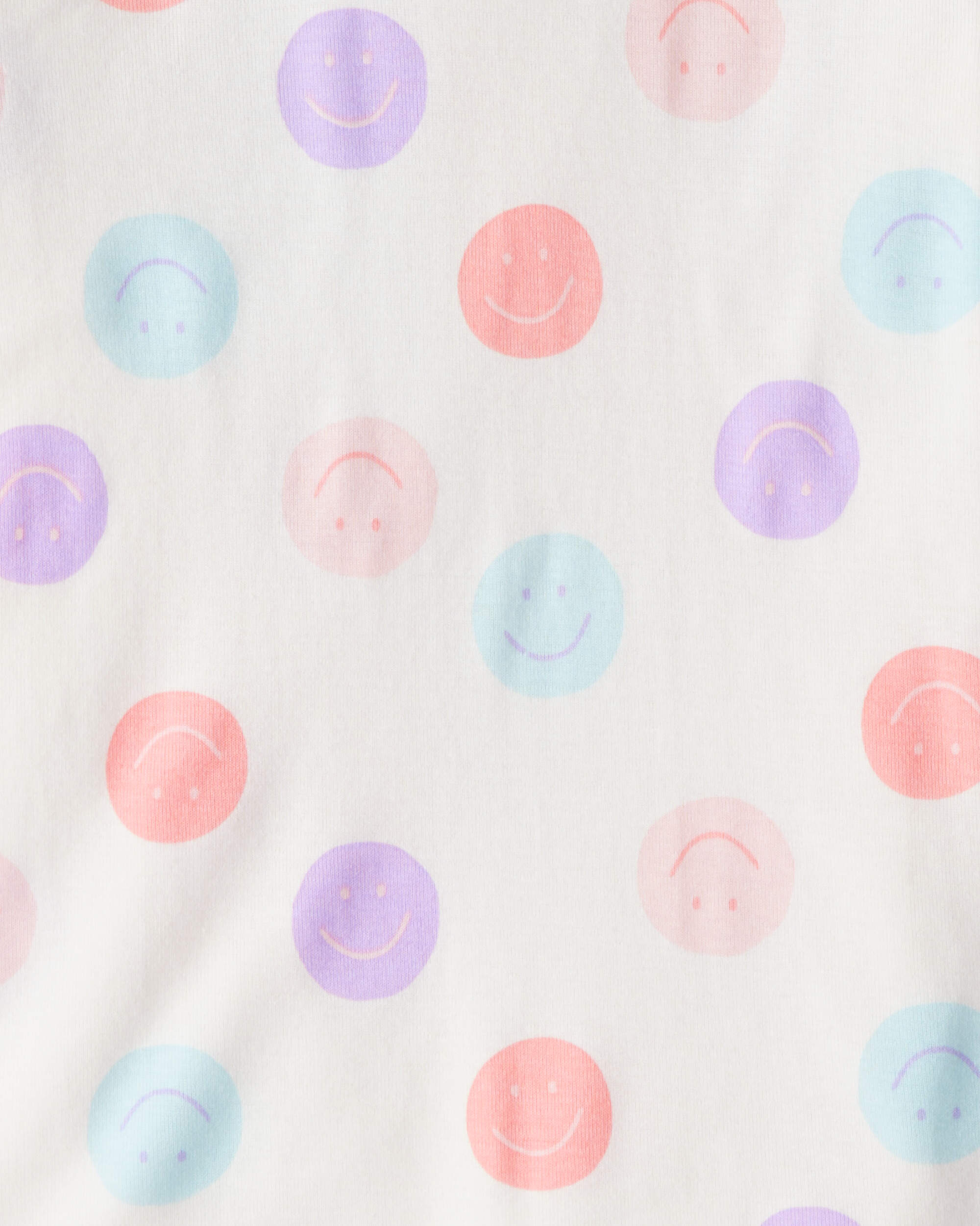 Girls Rainbow Print 100% Cotton Long-Sleeve 4-Piece Pyjamas - White