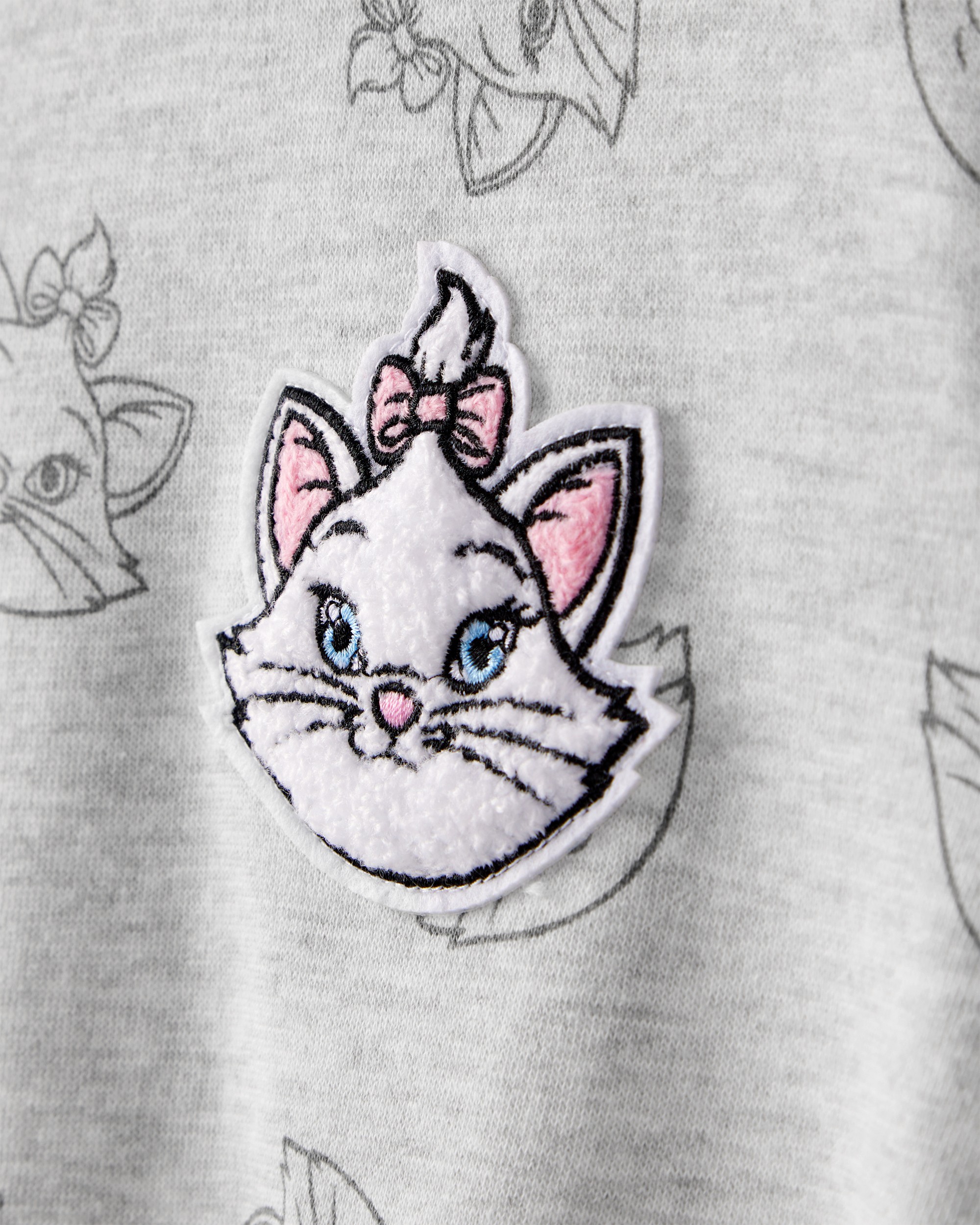Girls Aristocats Marie Pullover Sweatshirt - Grey