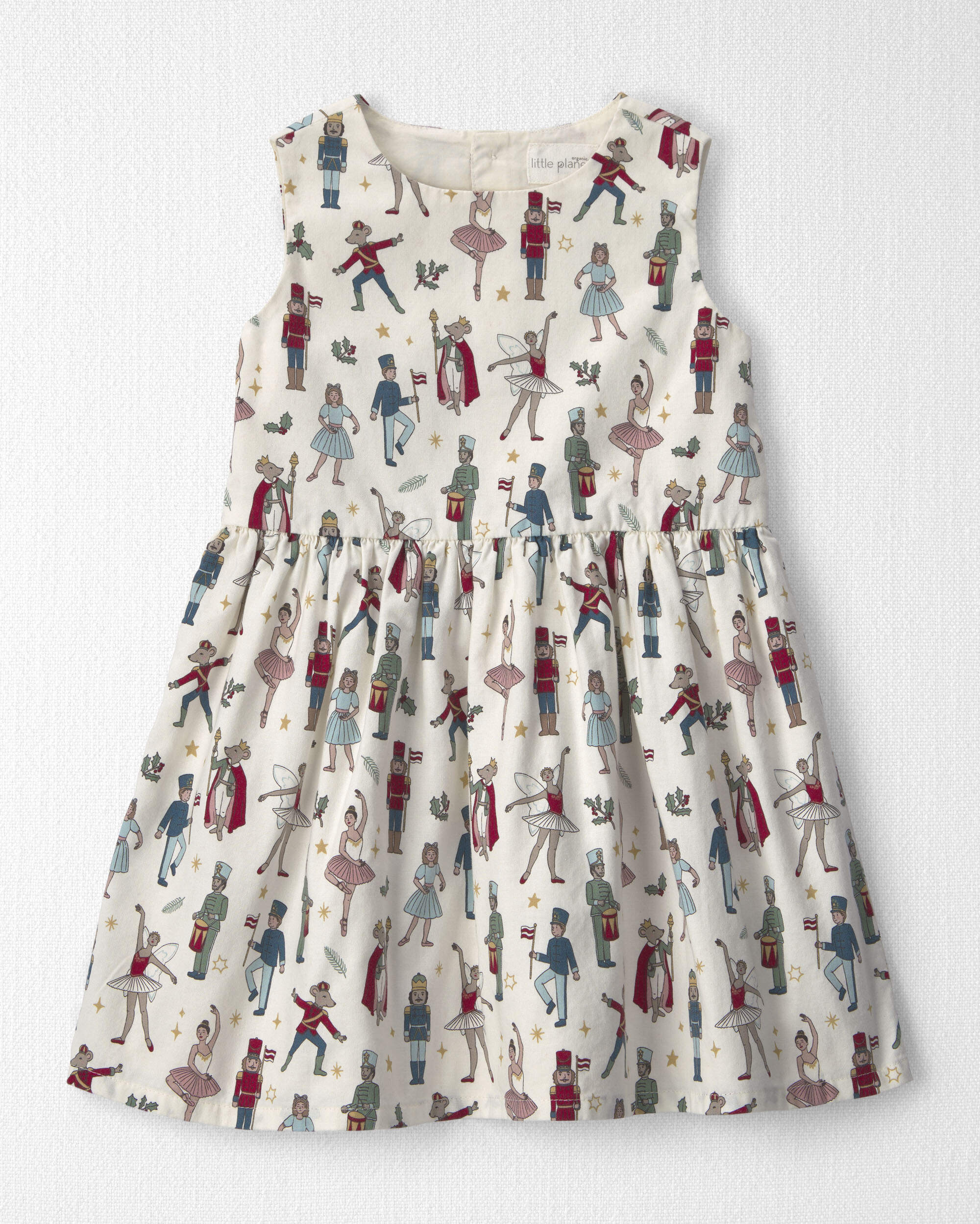 Toddler Girl 2-Piece Organic Cotton Cardigan Dress Set Nutcracker
