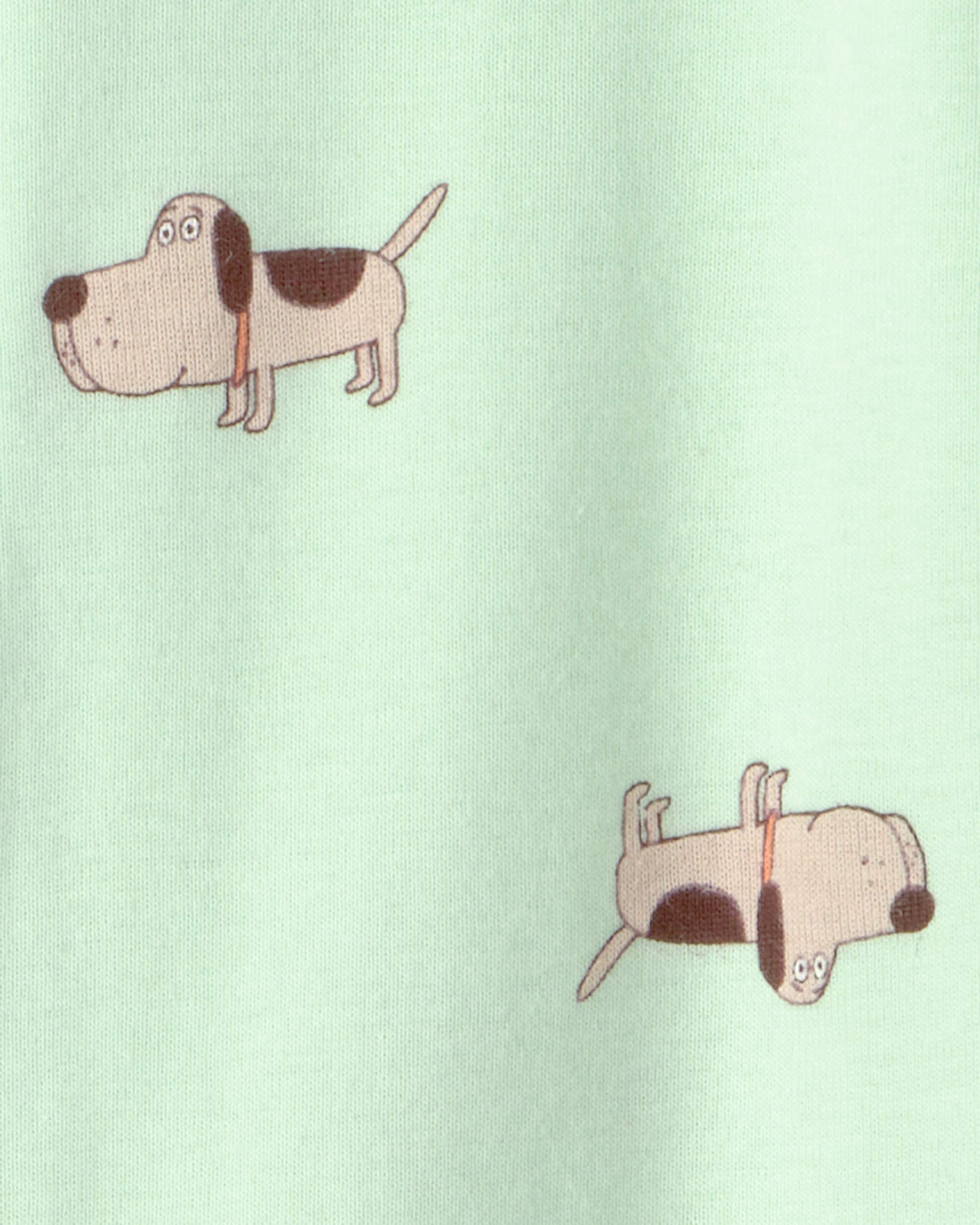 Toddler Dog 100% Cotton Snug Fit 1-Piece pyjama - Green