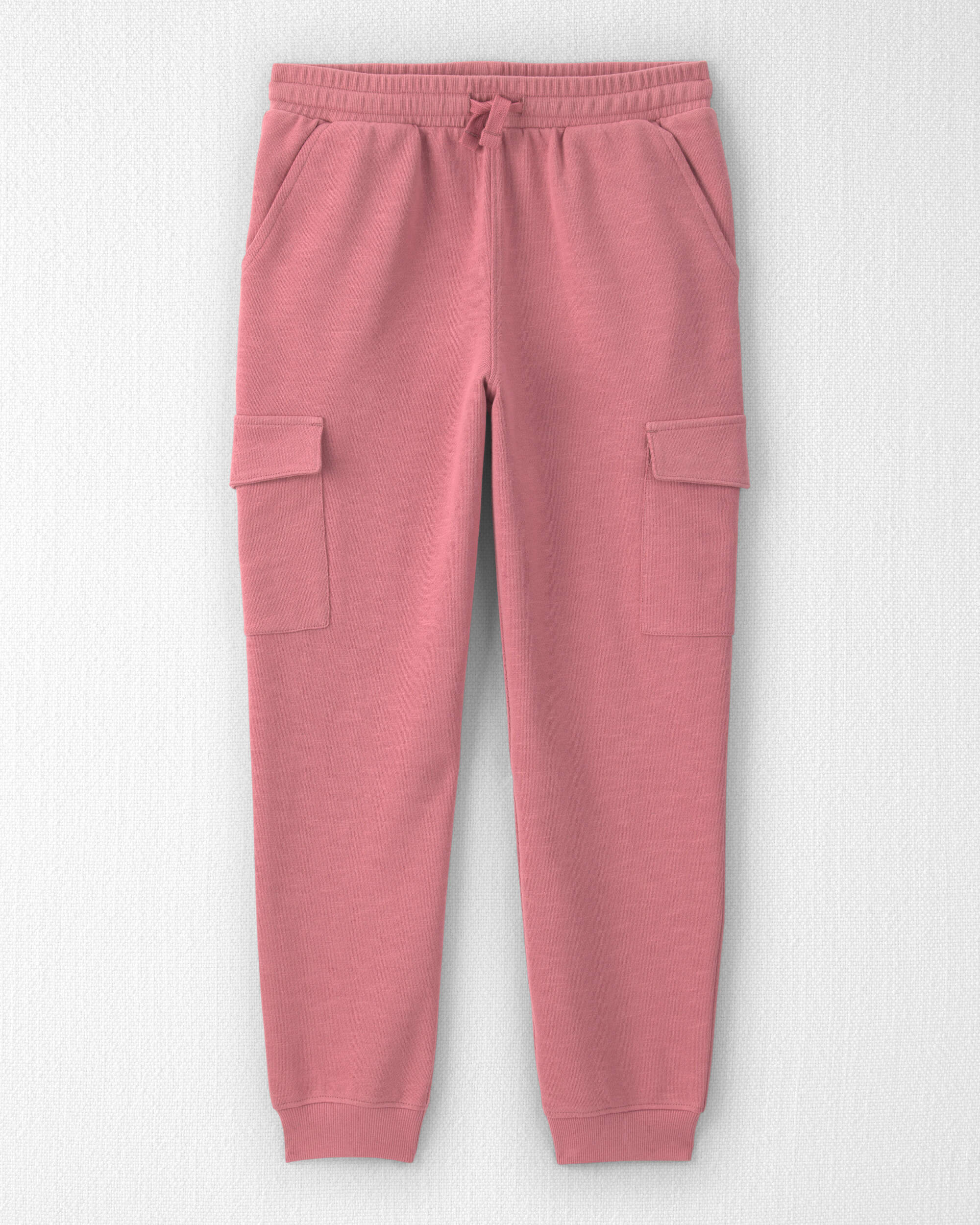 Girls Organic Cotton French Terry Cargo Pants