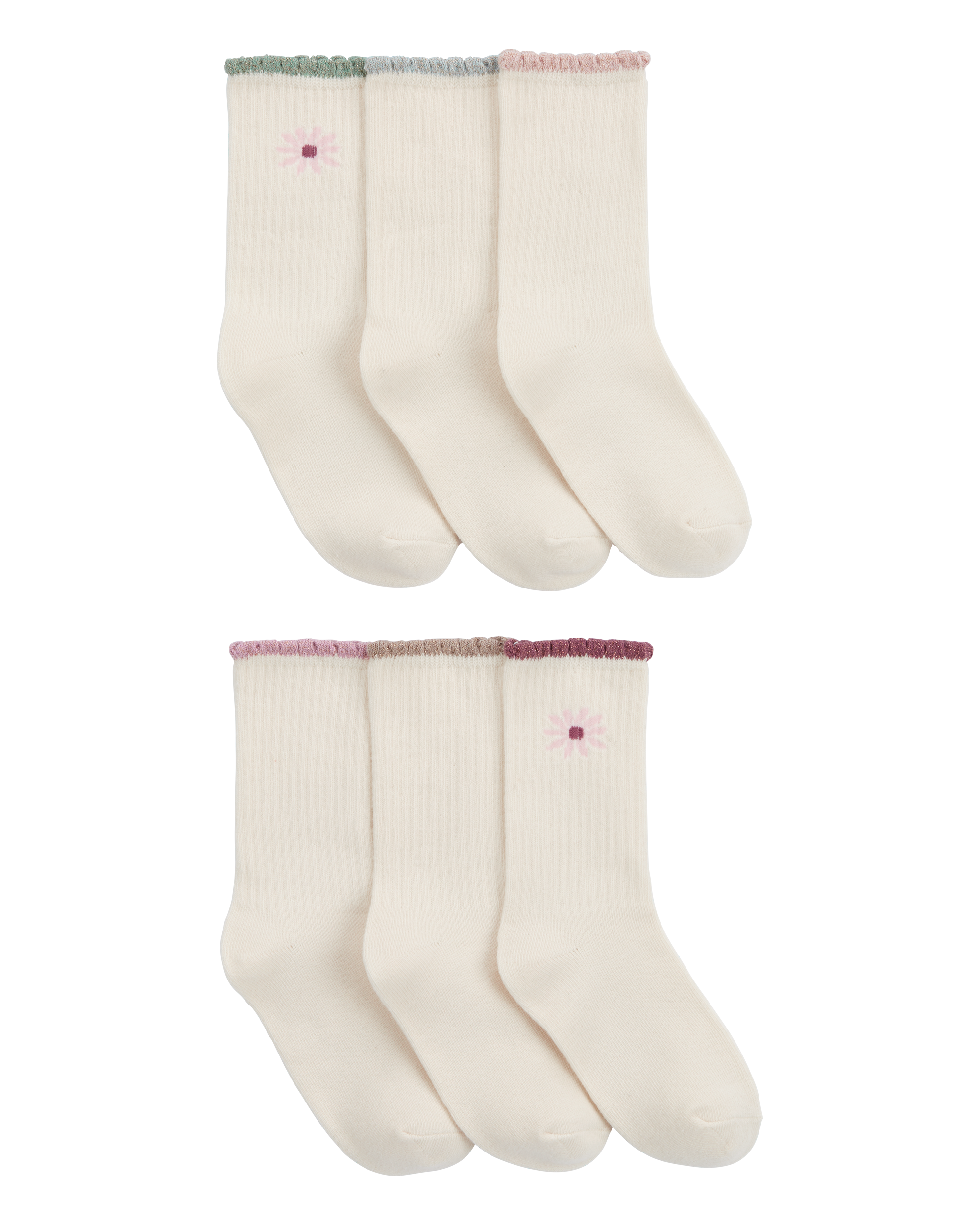 Kid 6-Pack Daisy Socks