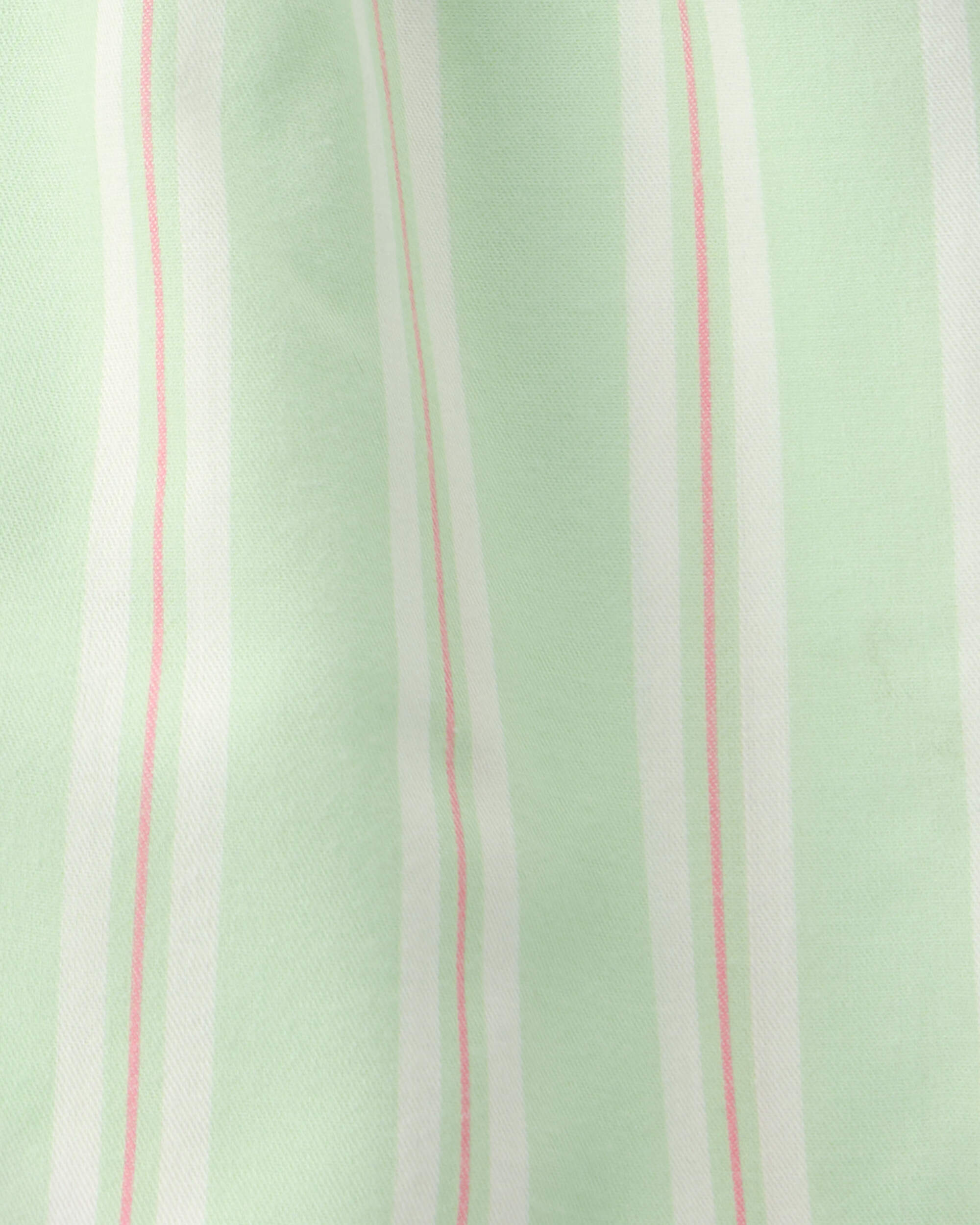 Girls Club Snooze' Flower Short-Sleeve Loose Fit 2-Piece Pyjama Set - Ivory/Green