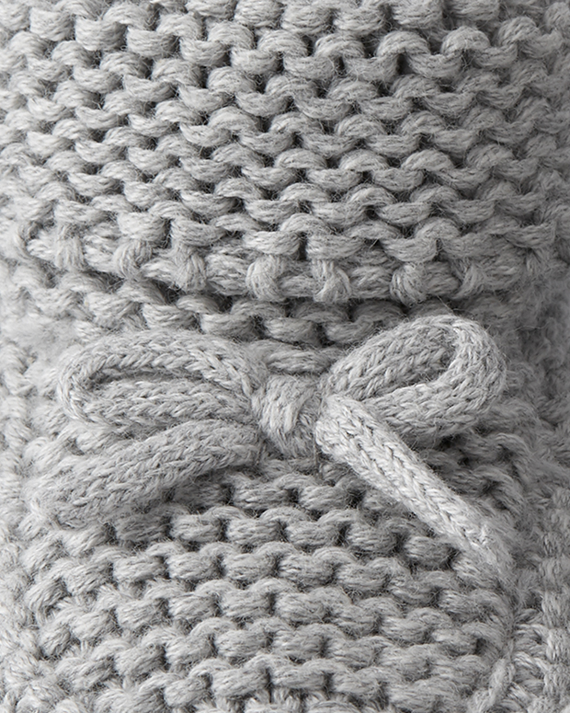 Baby Organic Cotton Crochet Booties Gray