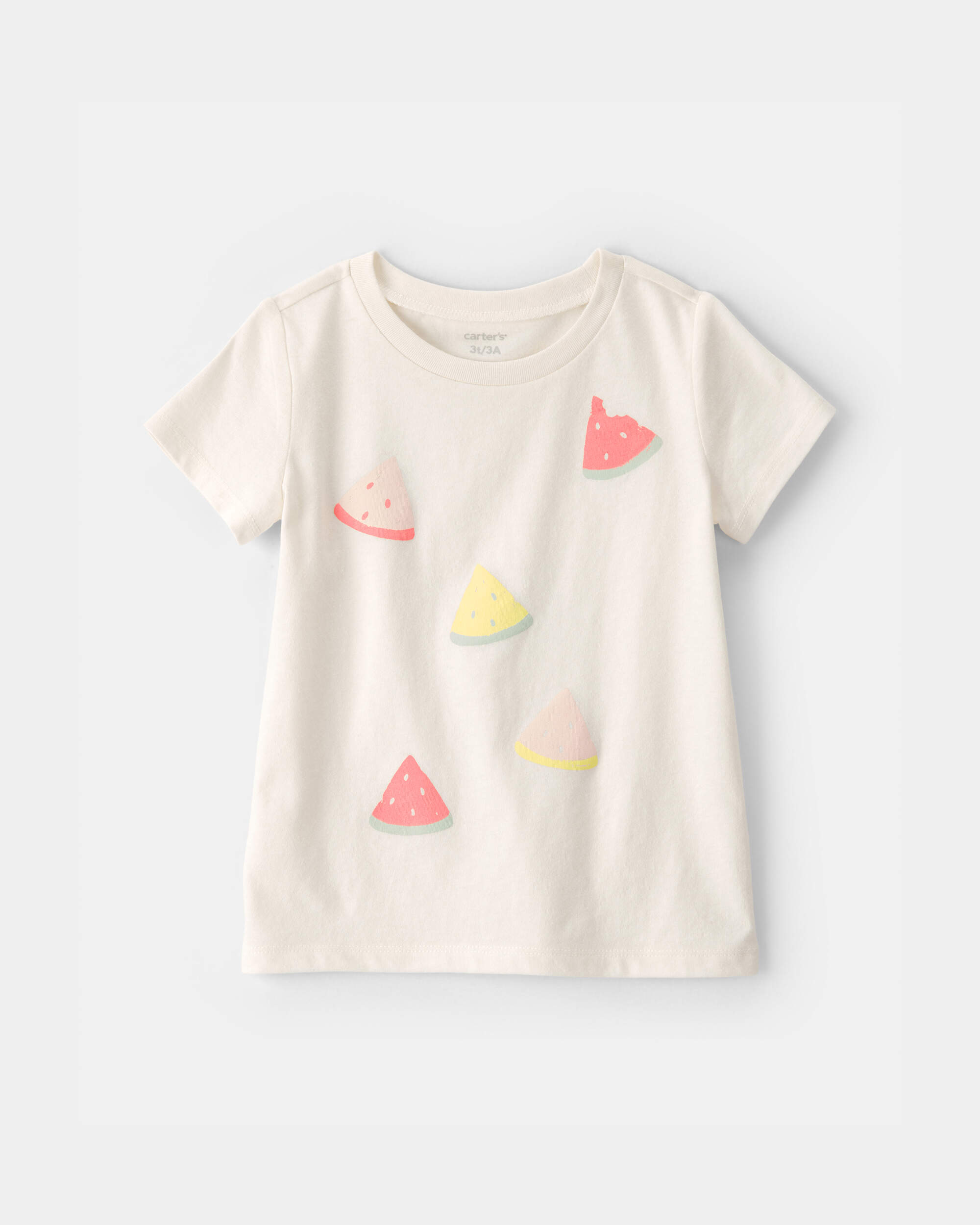 Toddler Girl Watermelon Graphic Tee - Cream