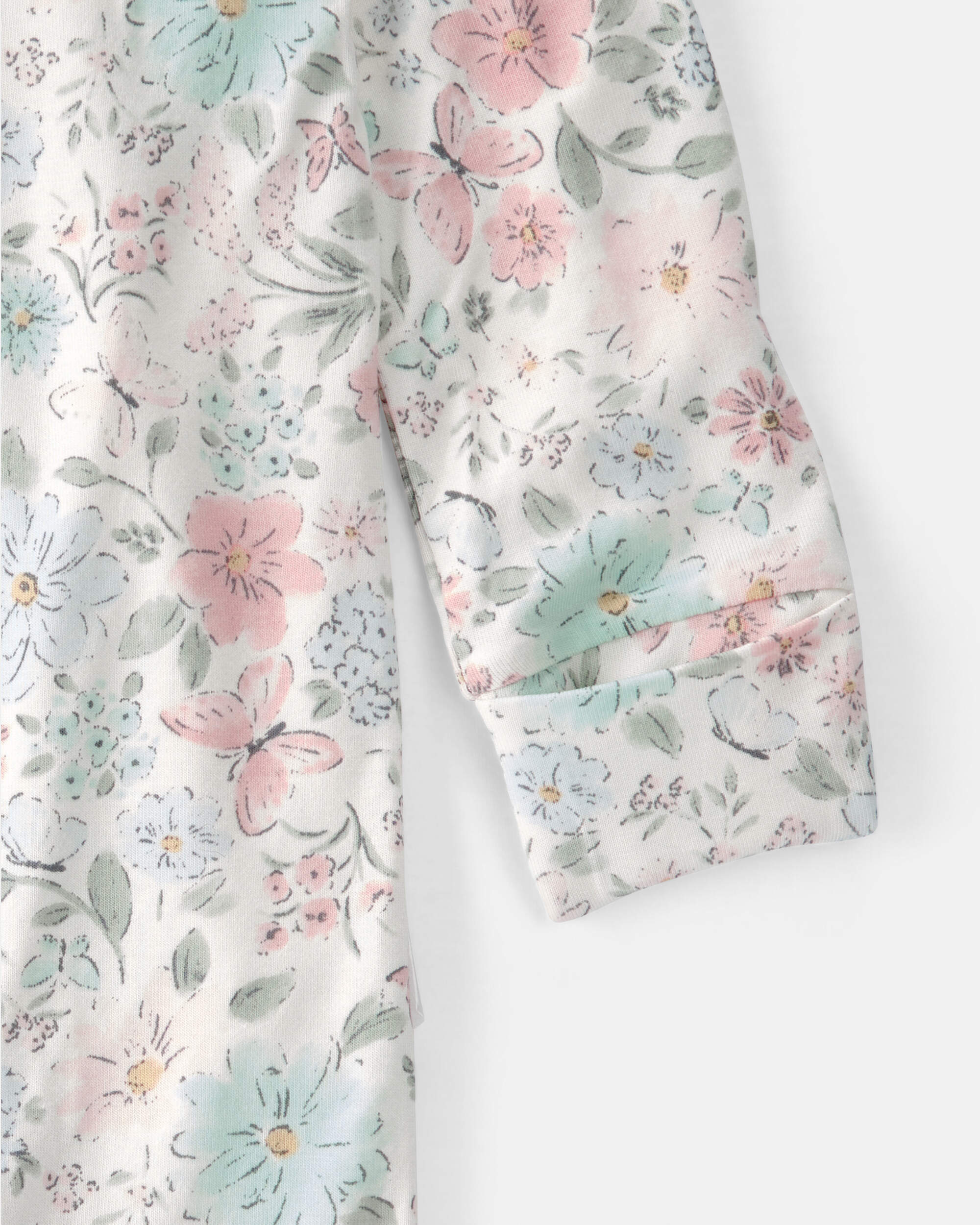 Baby Girl Butterfly Garden 2-Way Zip PurelySoft Sleeper Pyjama