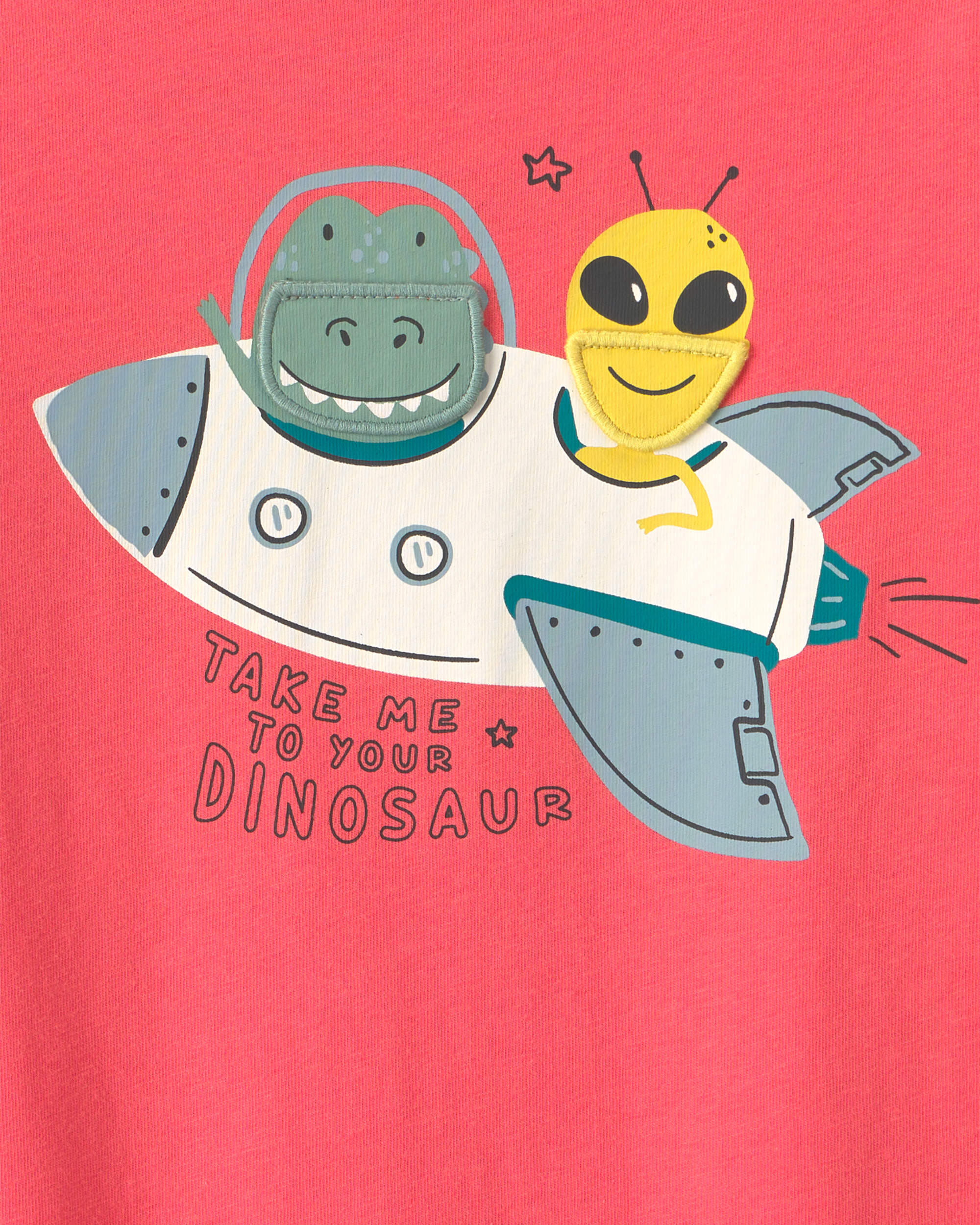 Toddler Boy 'Space Dino' Long-Sleeve Graphic Tee - Orange