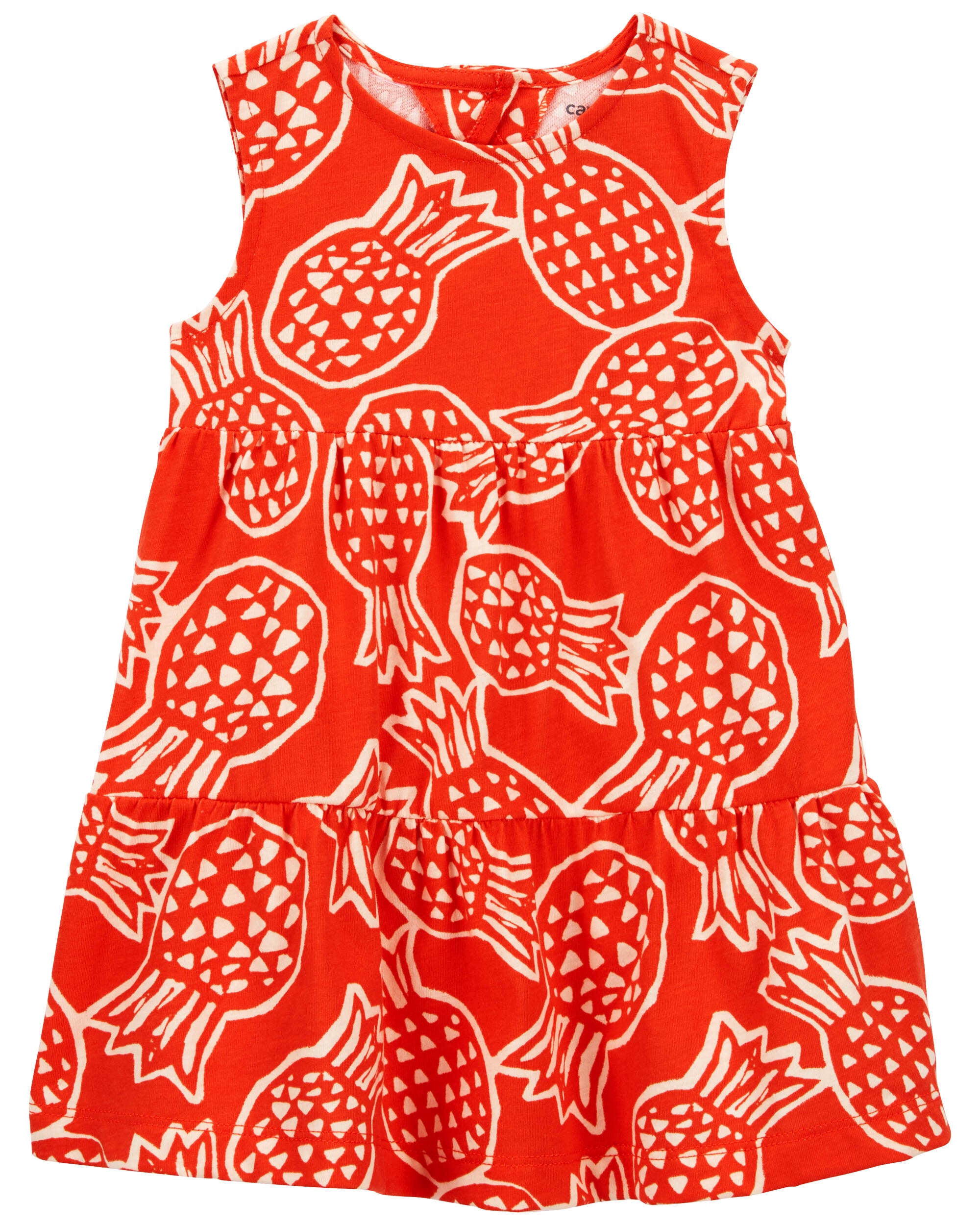 Red orange Baby Pineapple Sleeveless Dress Carter s Oshkosh Canada