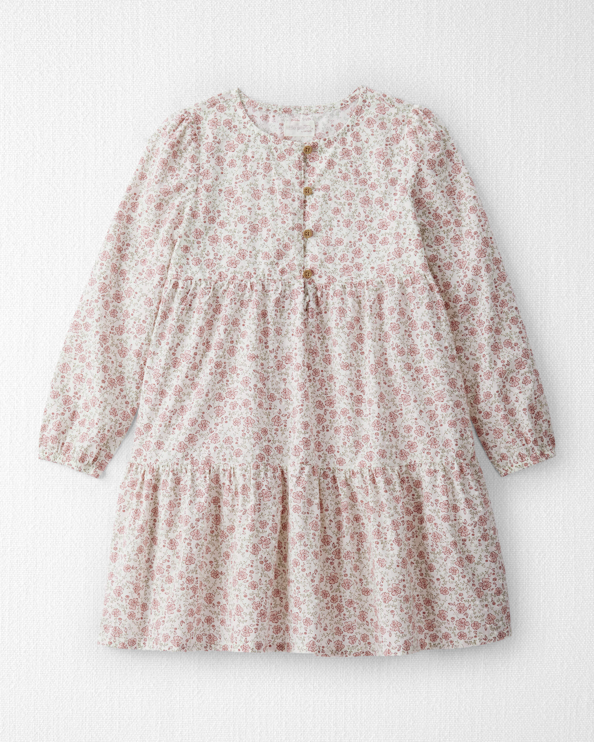 Girls Organic Cotton Dress Prairie Blossom Print