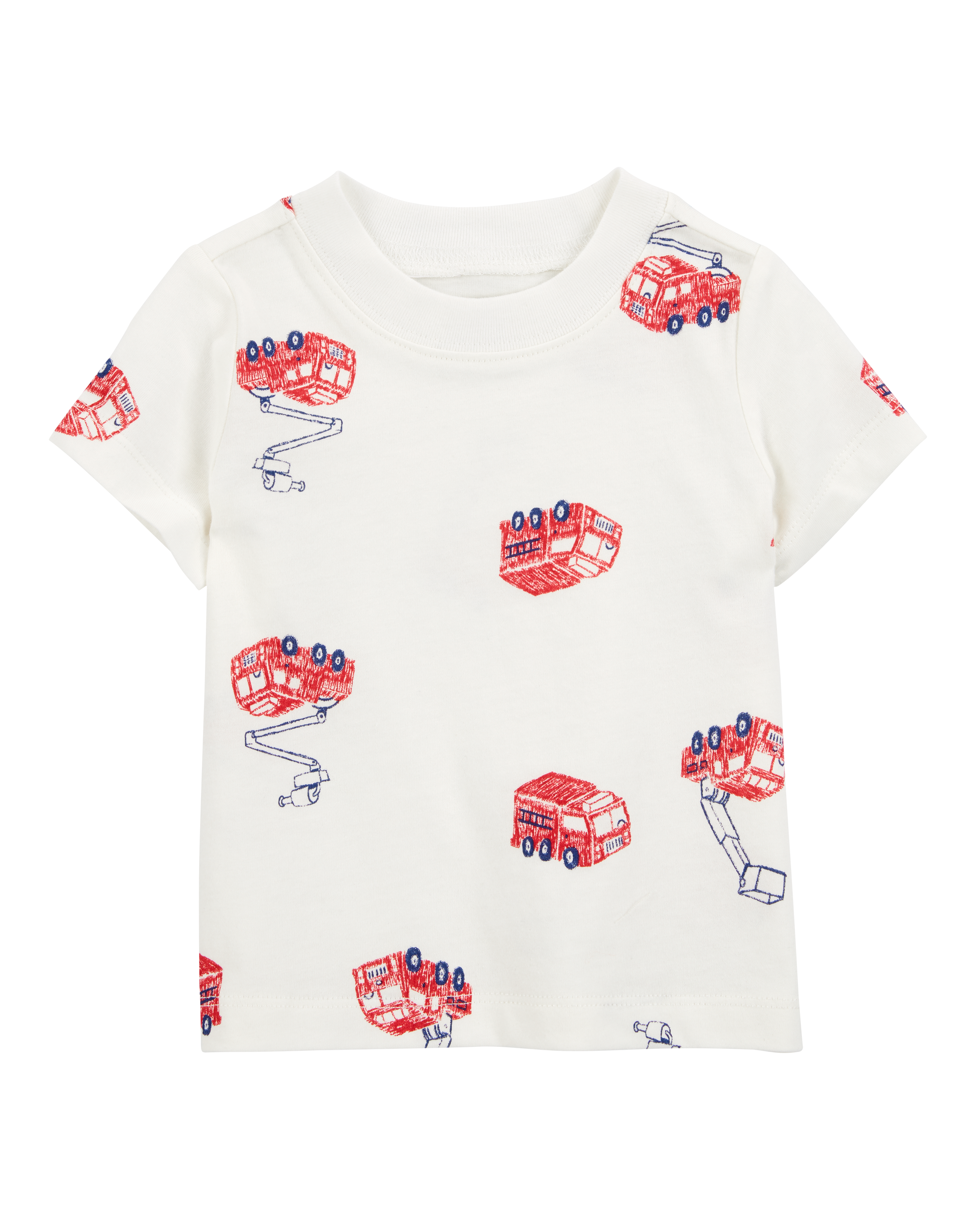 Baby Boy 2-Piece Fire Truck Tee & Shortall Set - Grey