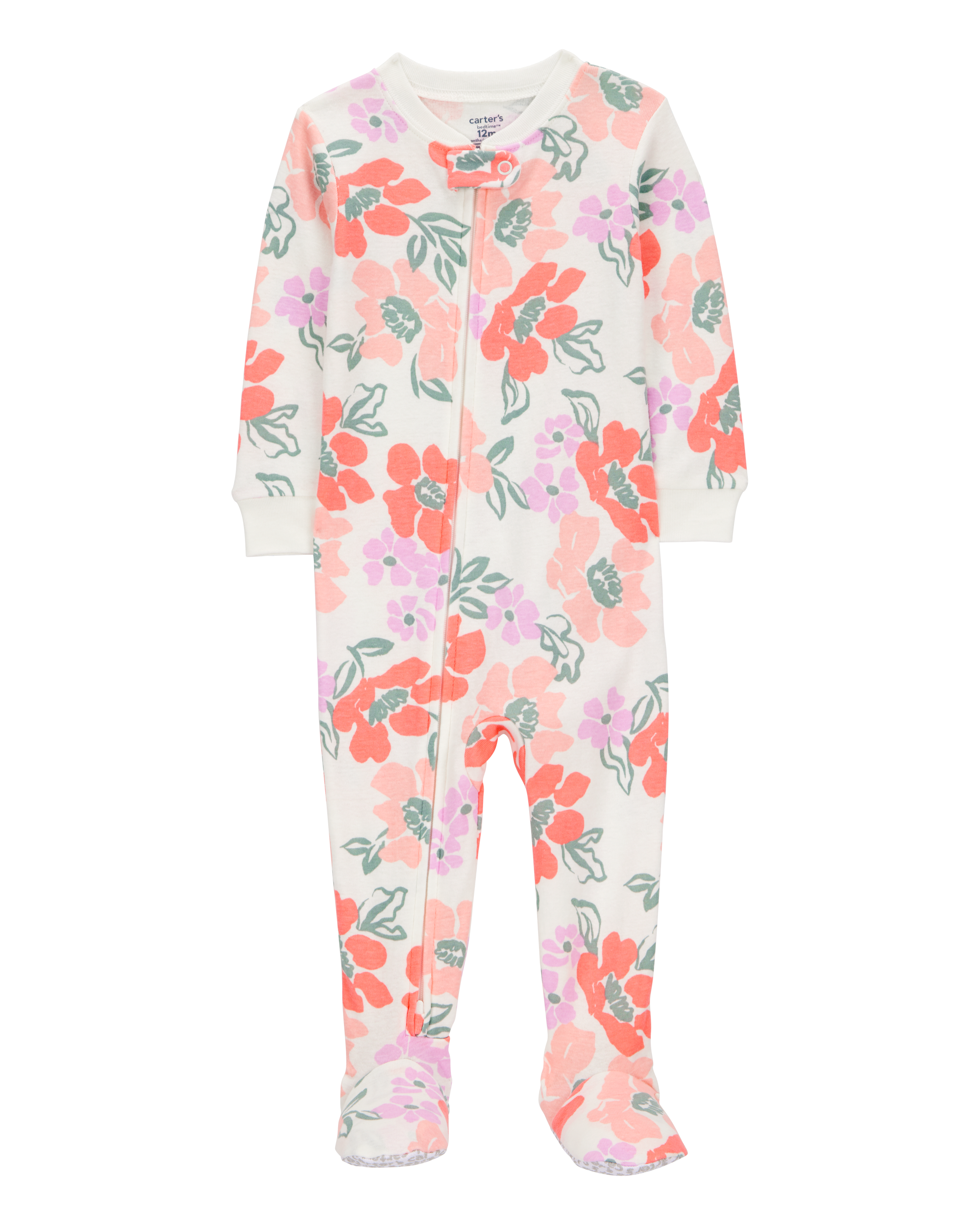 Baby 1-Piece Floral 100% Snug Fit Cotton Footie Pyjamas