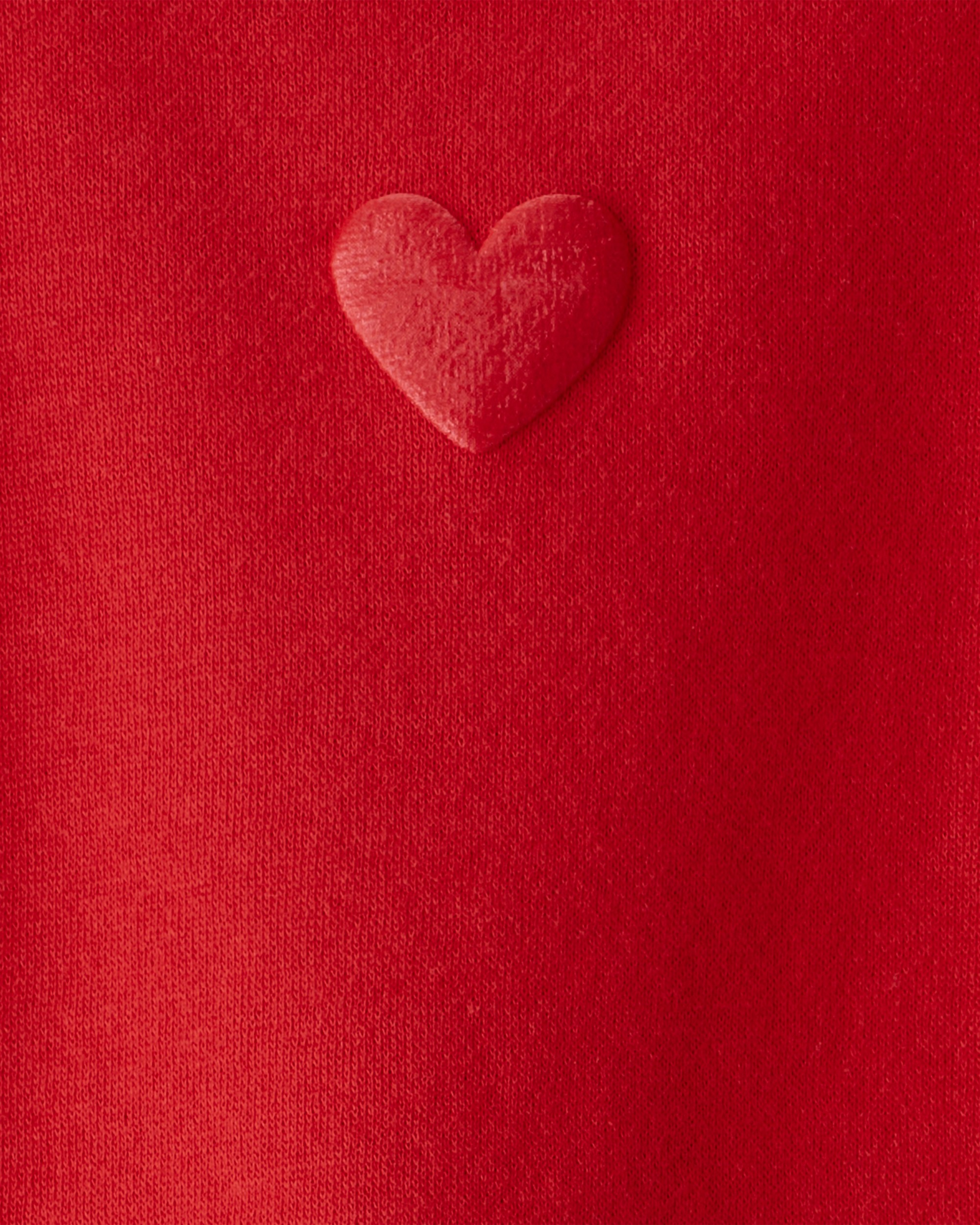 Baby Girl Heart Fleece Sweatshirt - Red