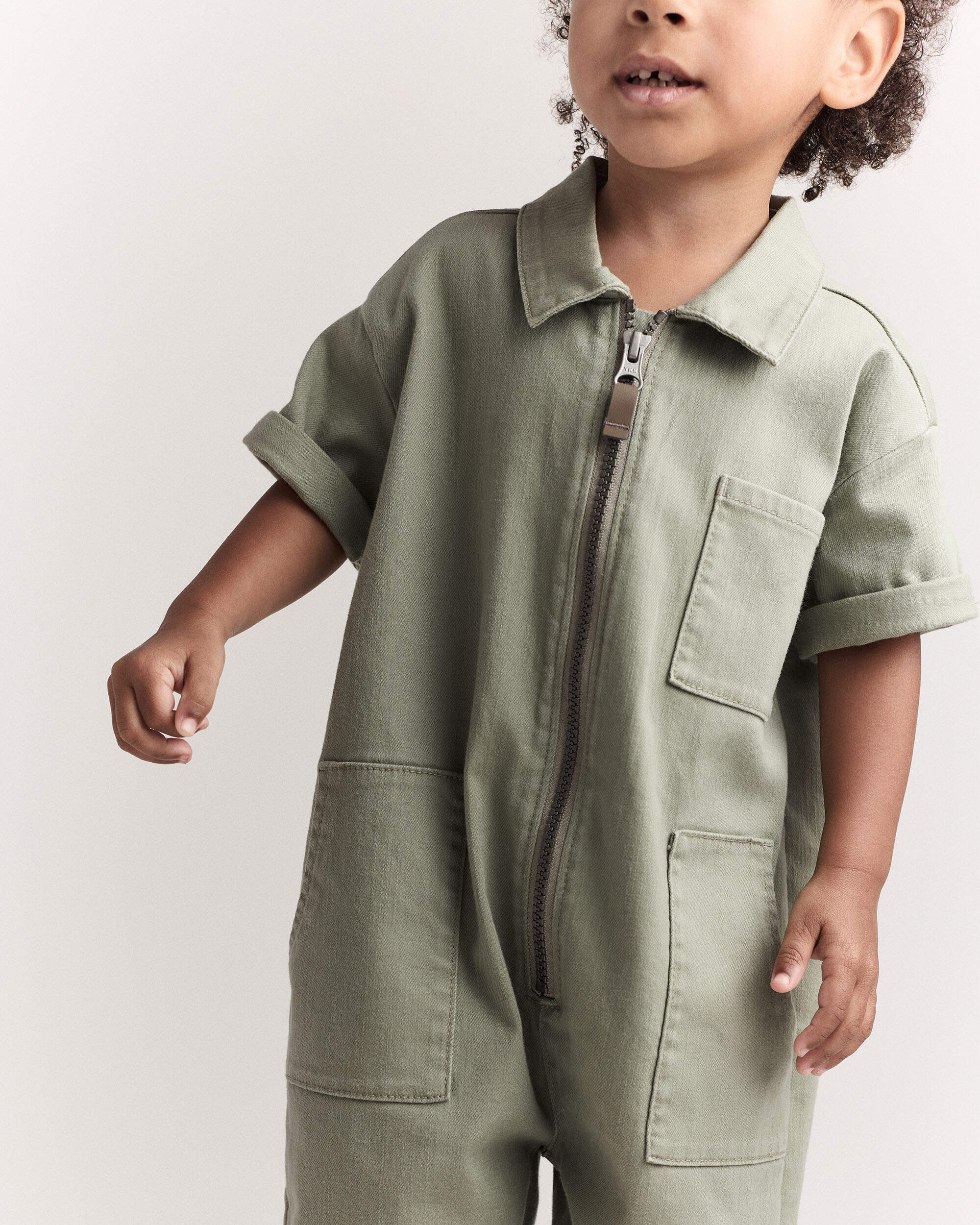 Toddler Day Out™ Jumpsuit - Olive