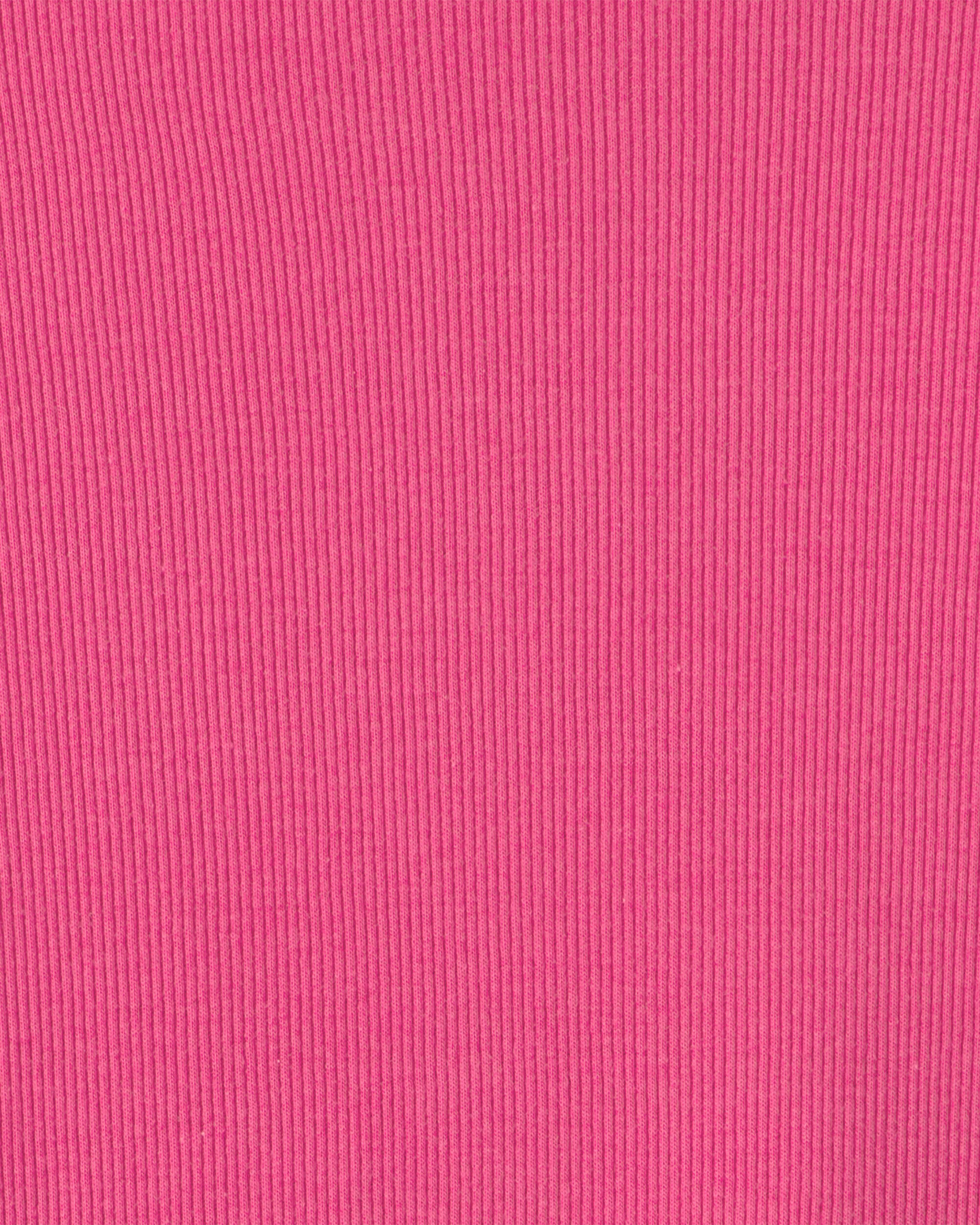 Girls Long-Sleeve Ribbed Top - Pink