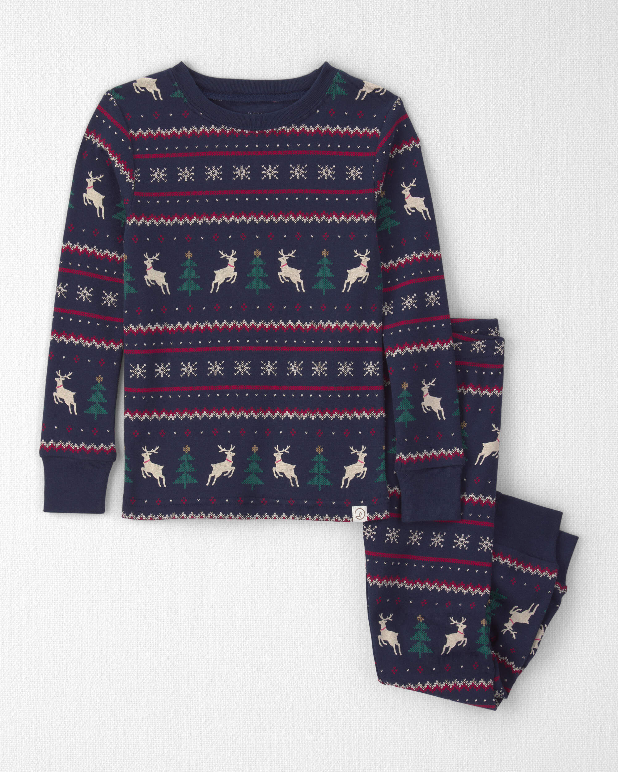 Toddler 2-Piece Organic Cotton Fair Isle Pyjamas