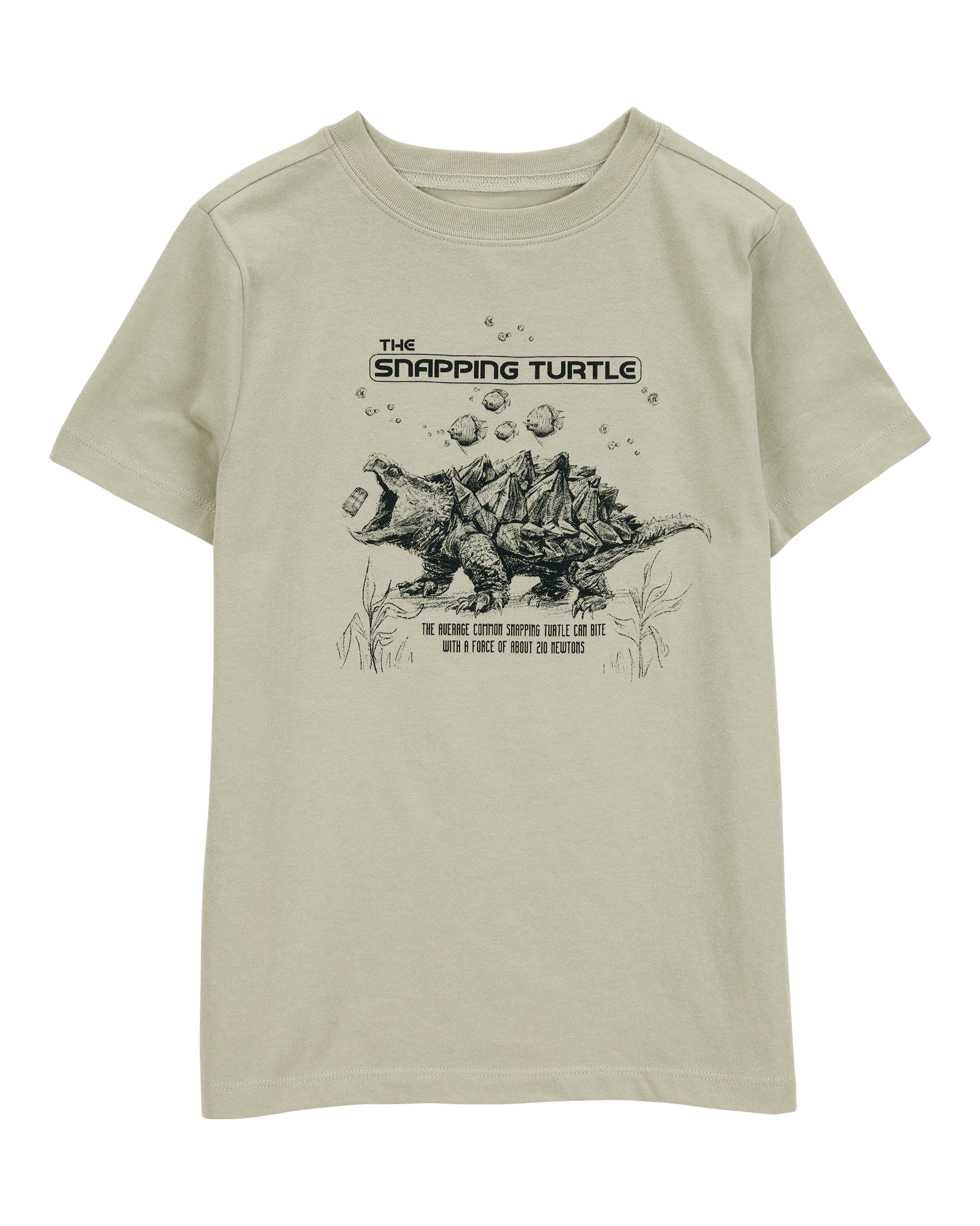 Kid Turtle Short-Sleeve Graphic Tee - Grey