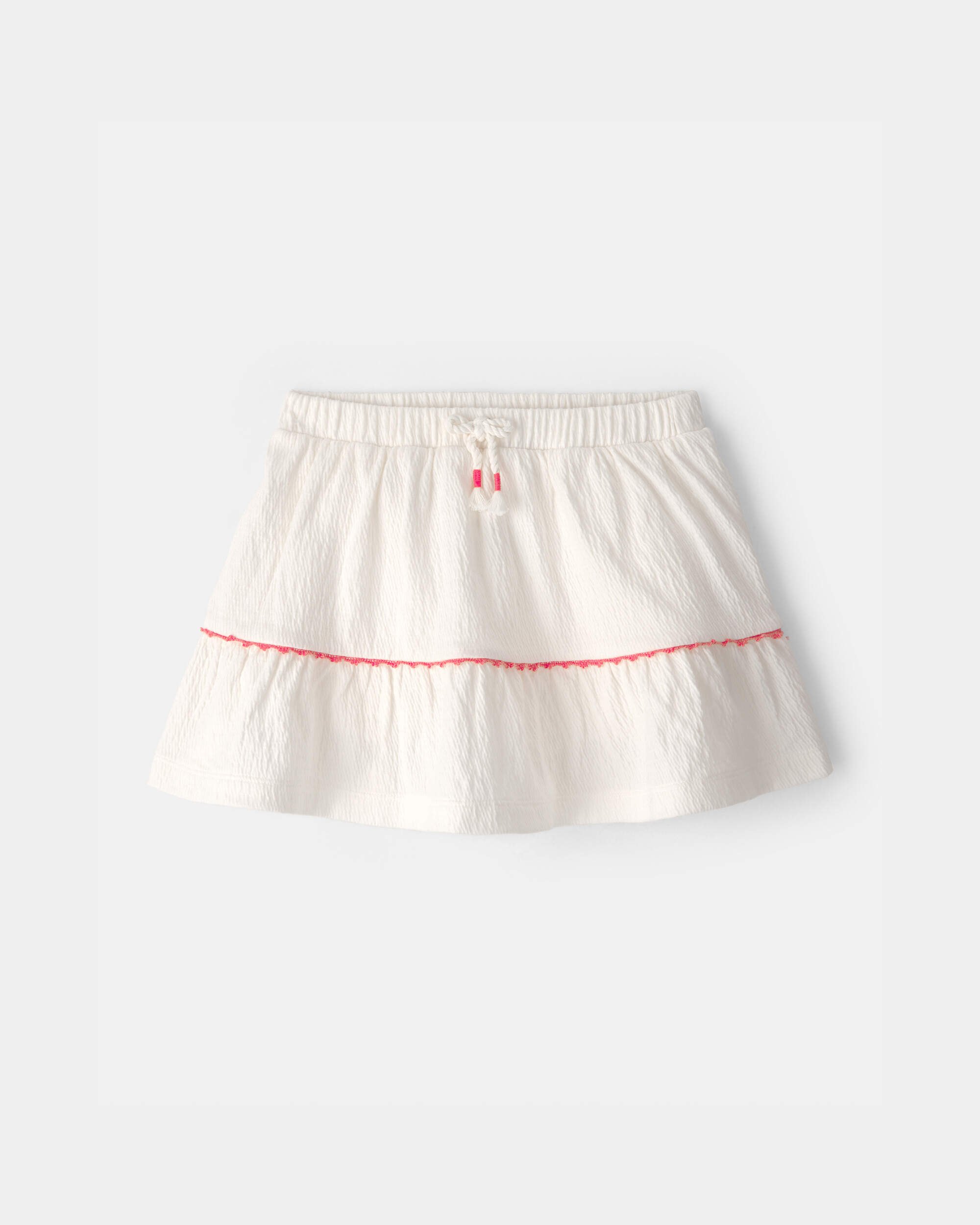 Toddler Girl Crinkle Skort - Ivory