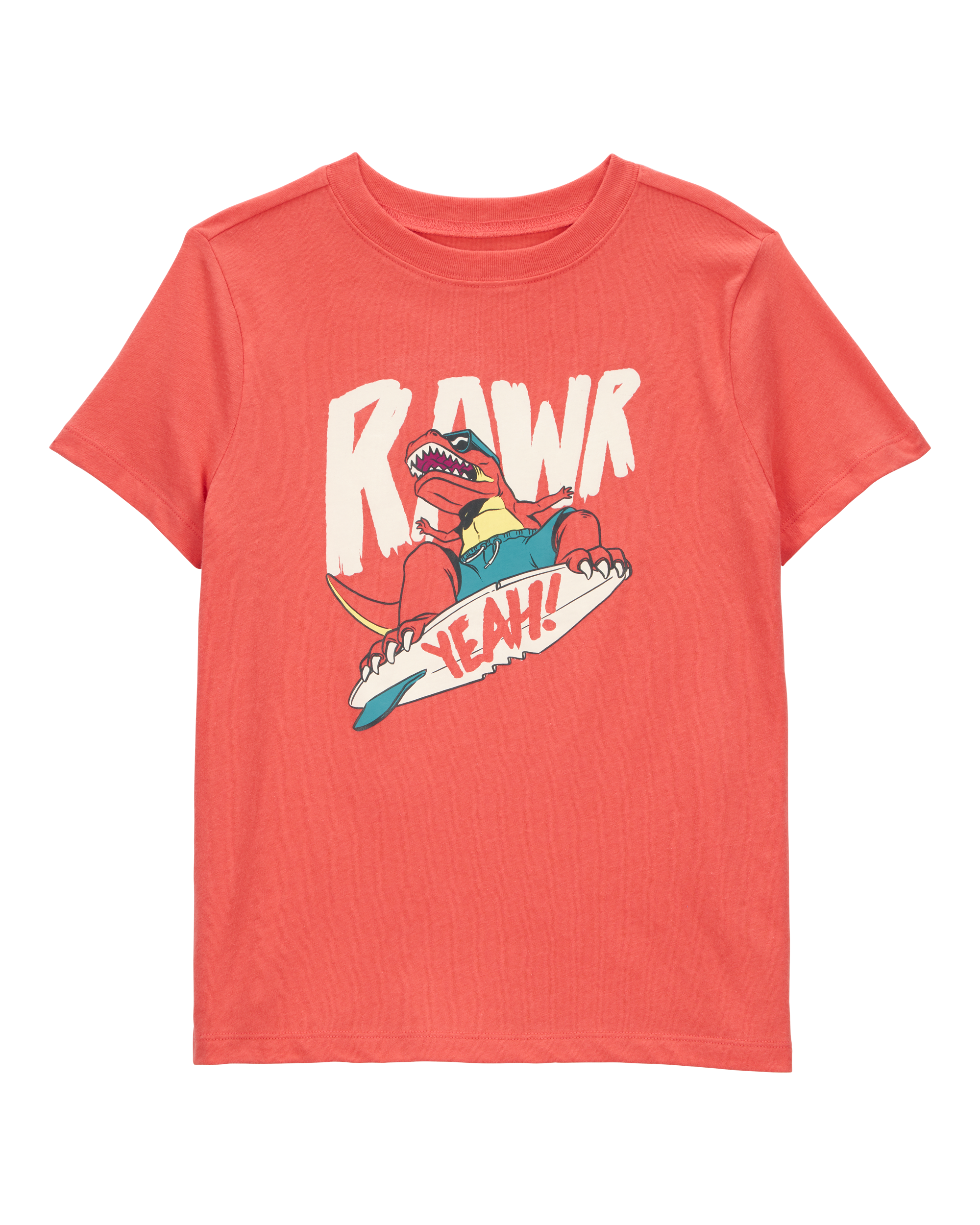 Kid Dinosaur Skateboard Graphic Tee