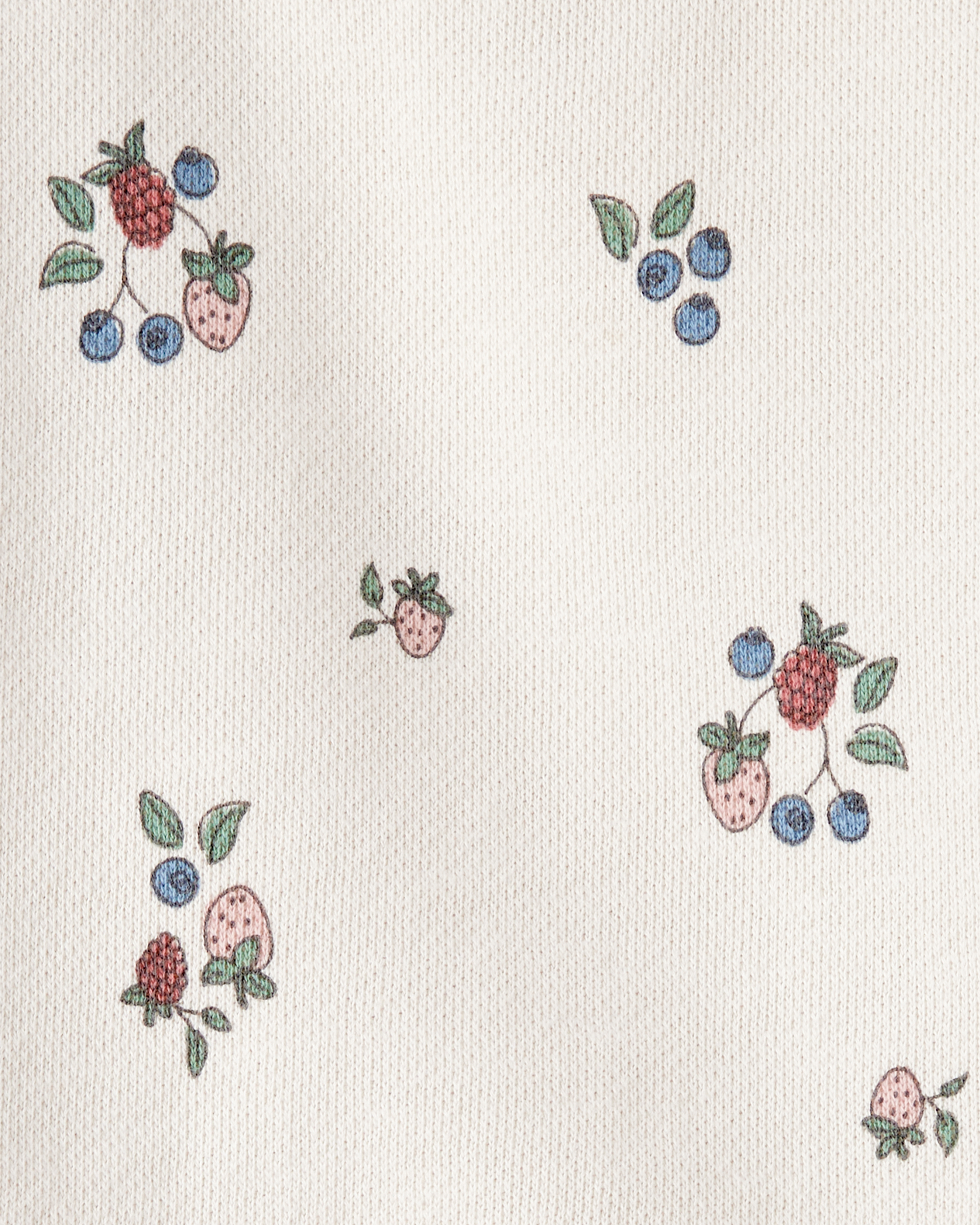 Baby Girl Organic Cotton French Terry Sweatshirt Berry Blossom Print