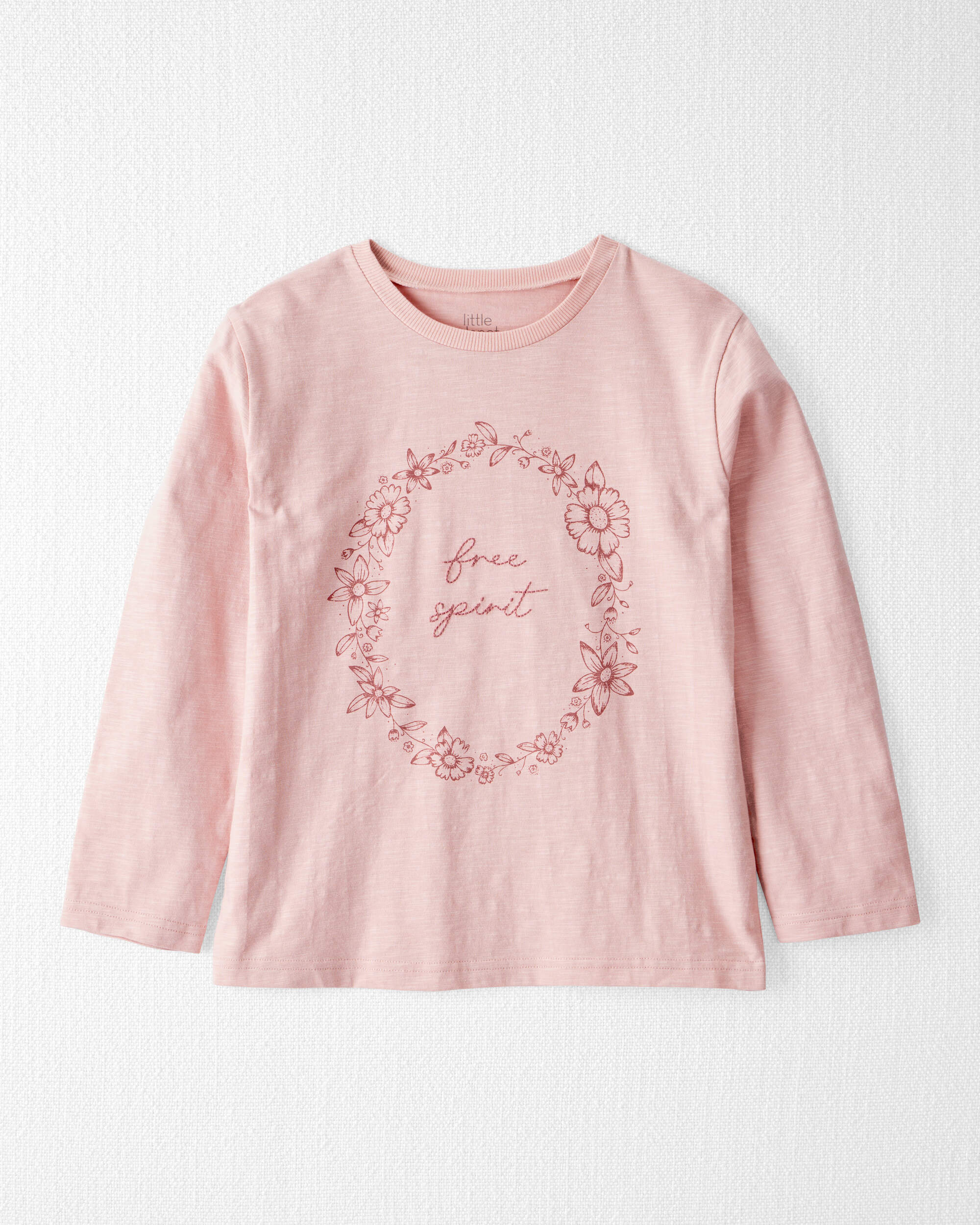 Girls Organic Cotton Free Spirit Long-Sleeve Jersey Tee