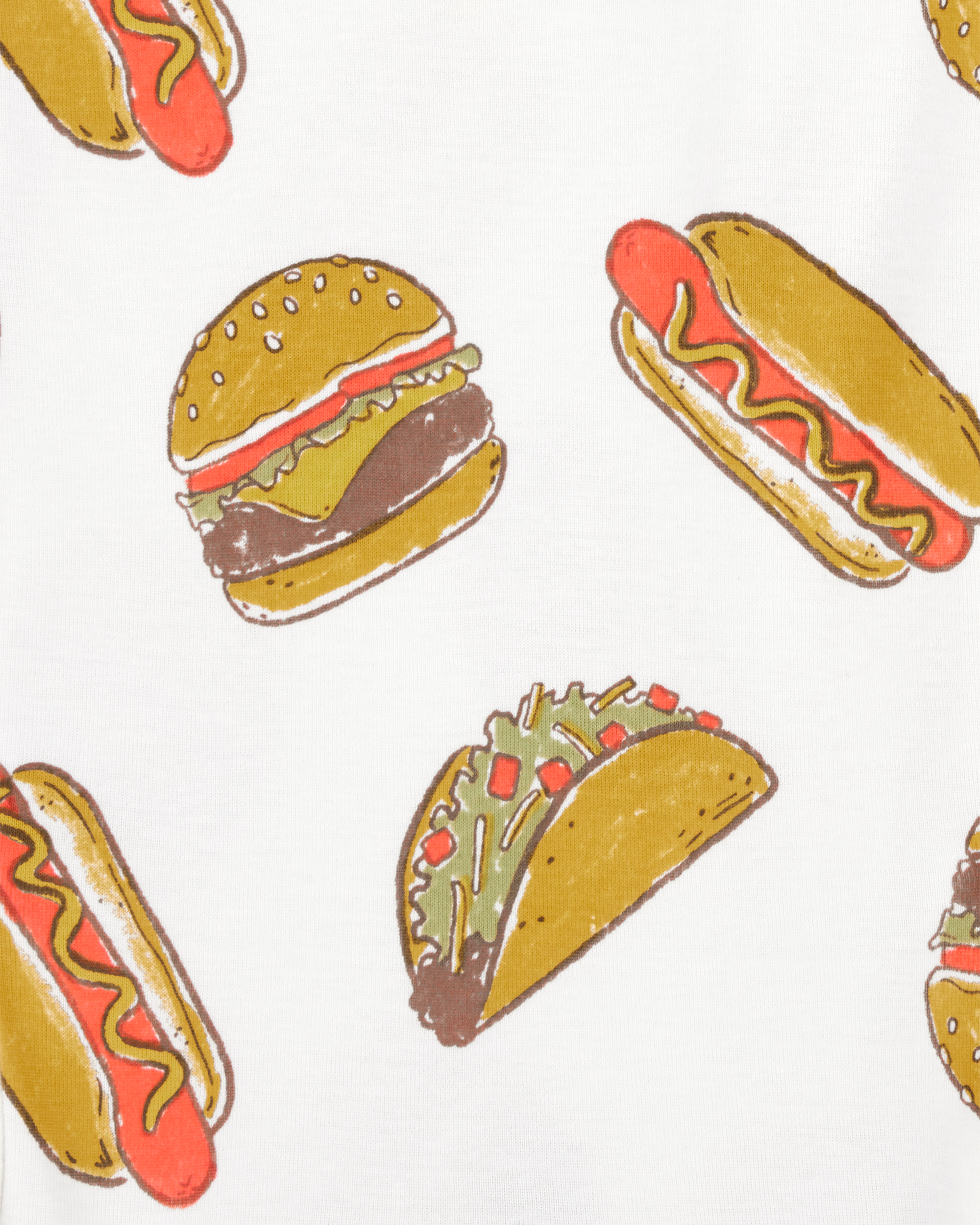 Toddler 2-Piece Food Print 100% Snug Fit Cotton Pyjamas