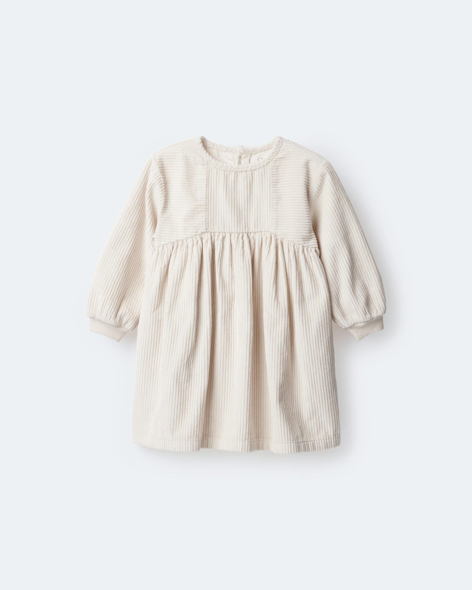 Toddler Girl Long-Sleeve Corduroy Dress - Cream