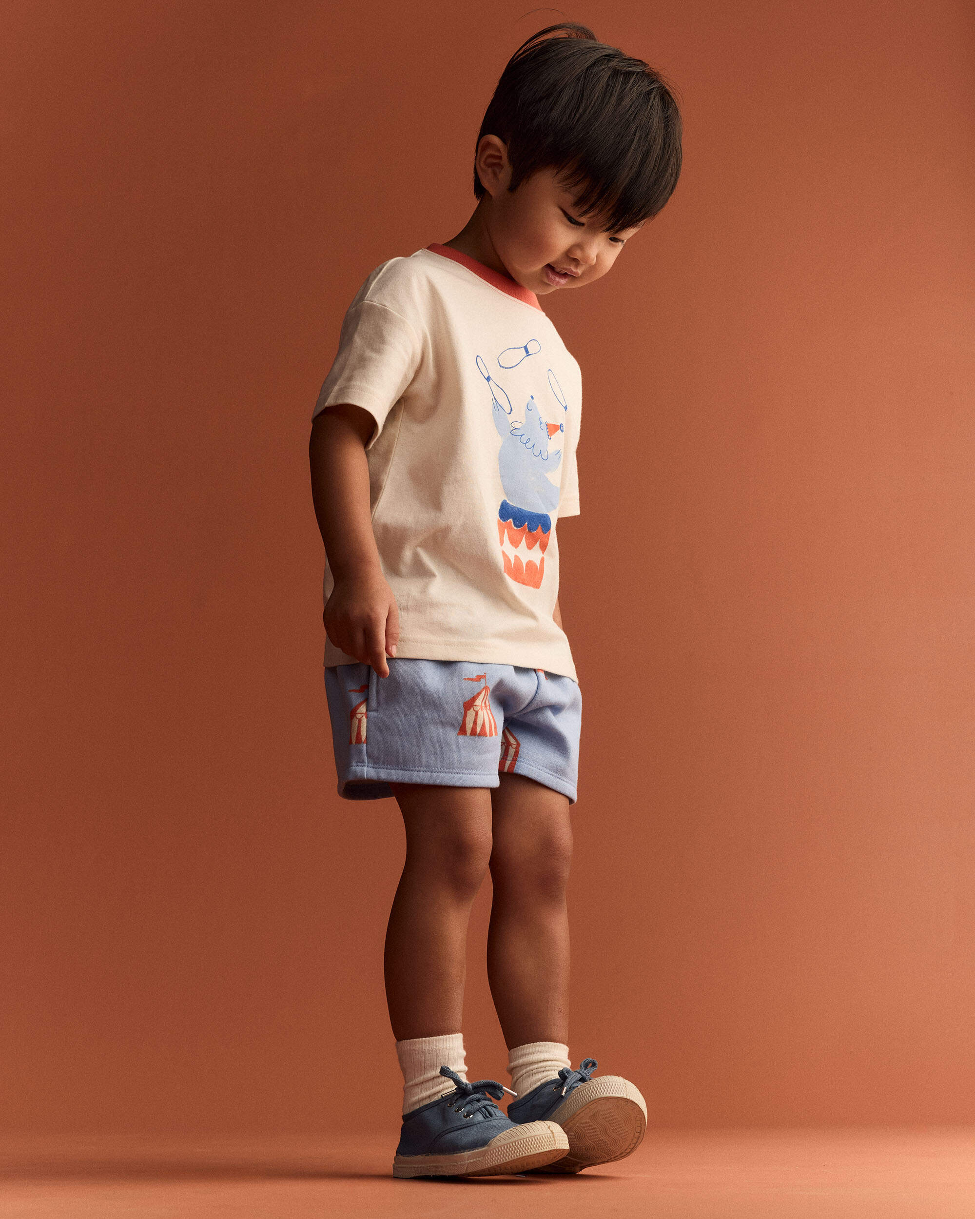 Toddler City Park™ Short Big Top Print - Blue