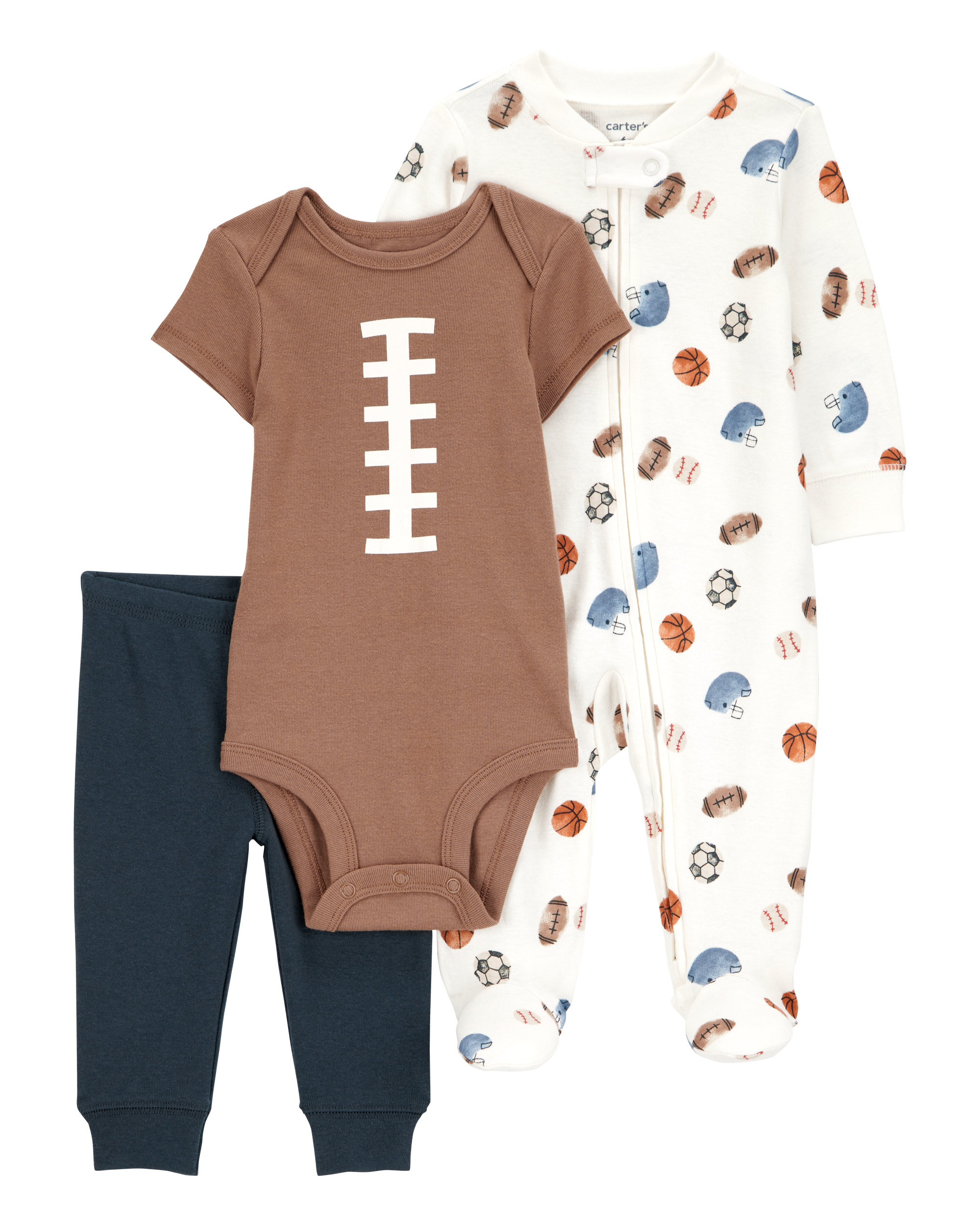 Baby Boy 3-Piece Football Multi-Piece Set