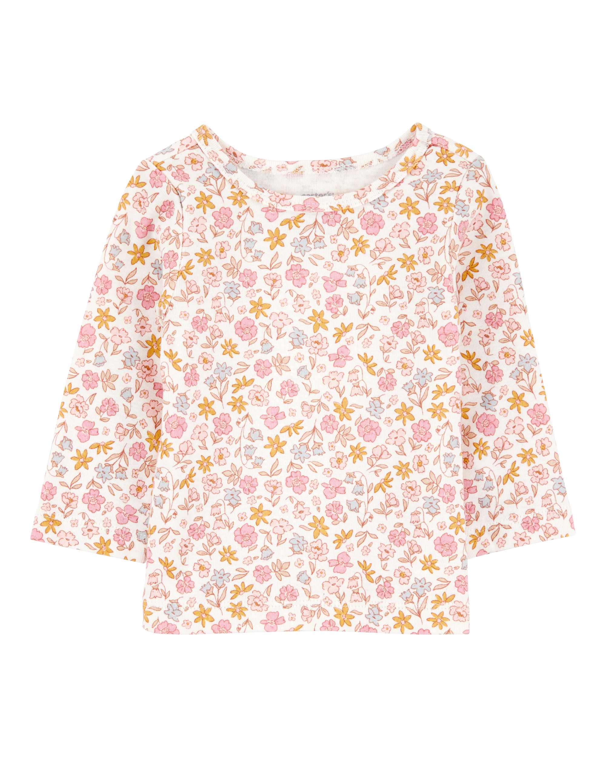 Baby 2-Piece Floral Long-Sleeve Tee & Coverall Set