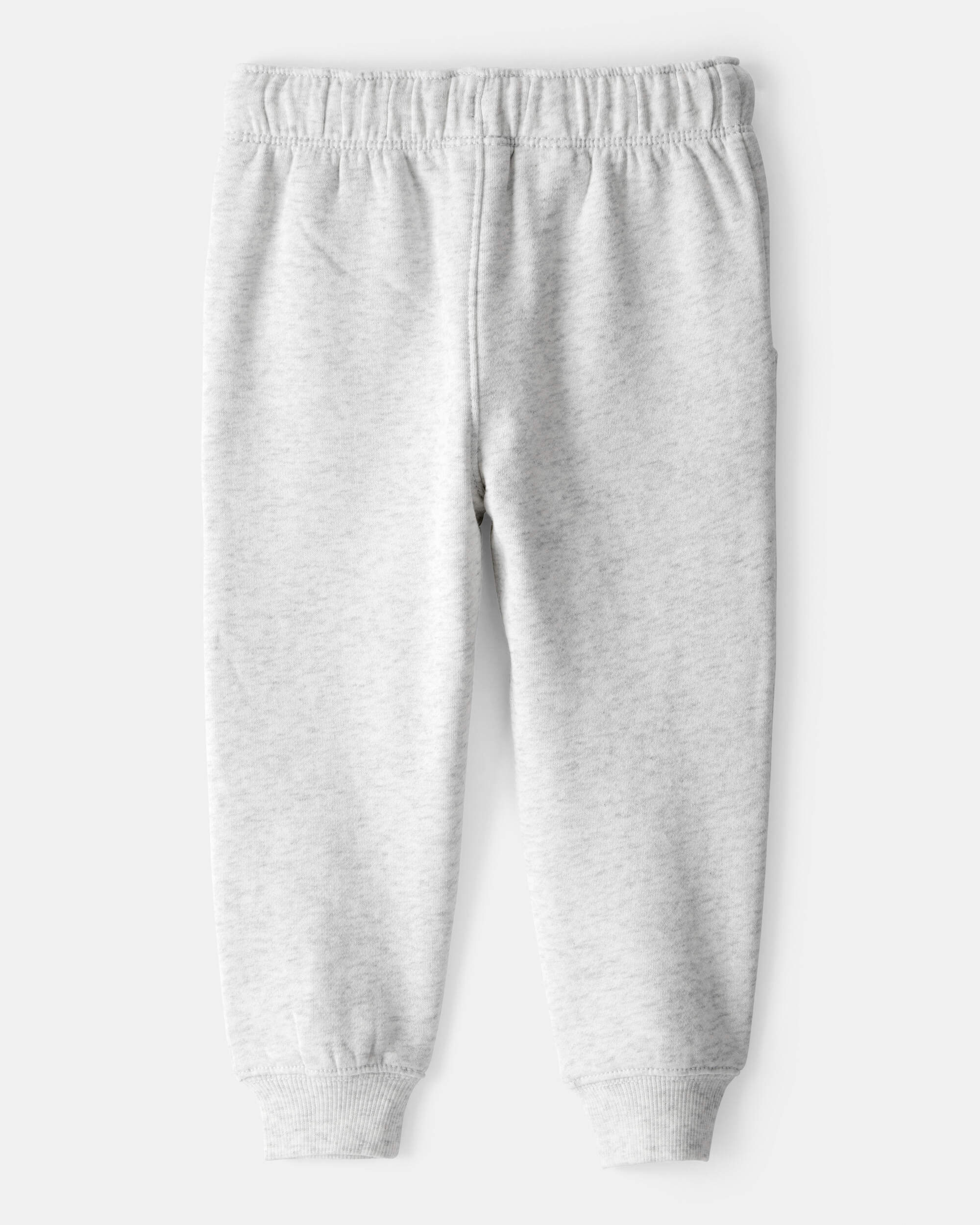 Toddler Boy Solid Fleece Cotton Jogger - Grey