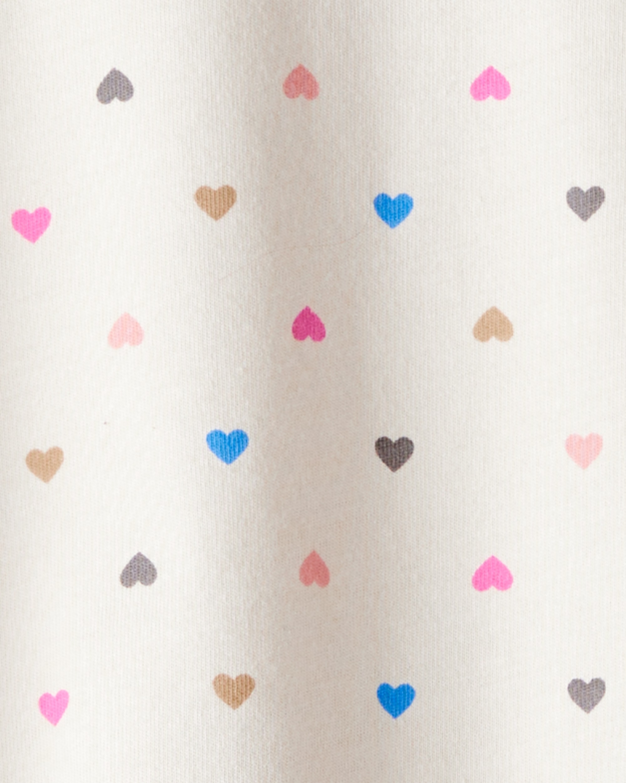 Toddler Girl Heart Print Long-Sleeve Top - Cream